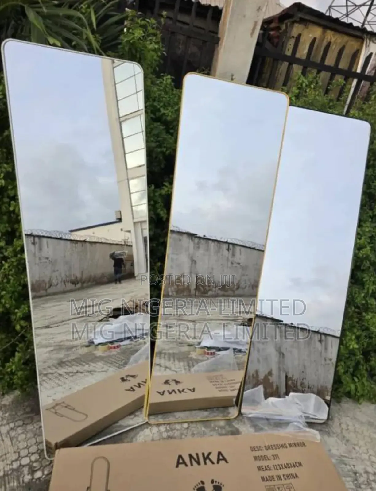 Free Standing Back Stand Floor Wall Living Room Length Mirror Black