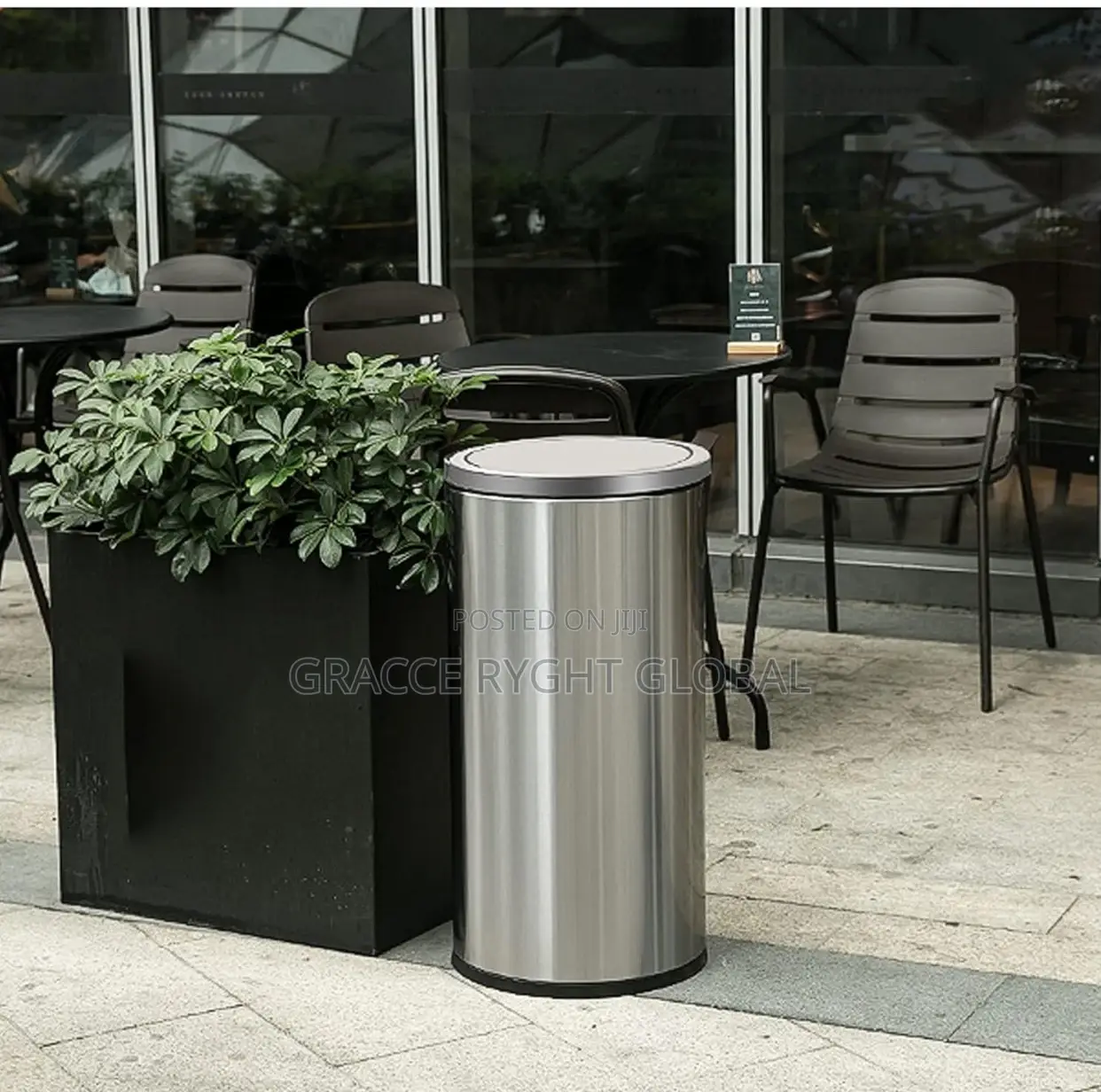 30l Stainless Steel Swing Top Waste Bin