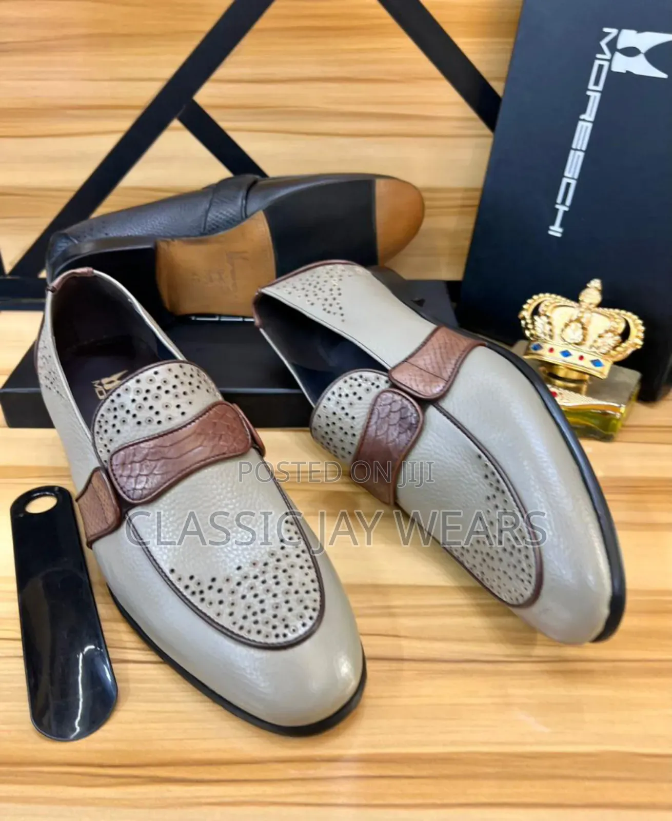 6 Colors Pure Leather Italian Shoe in Store