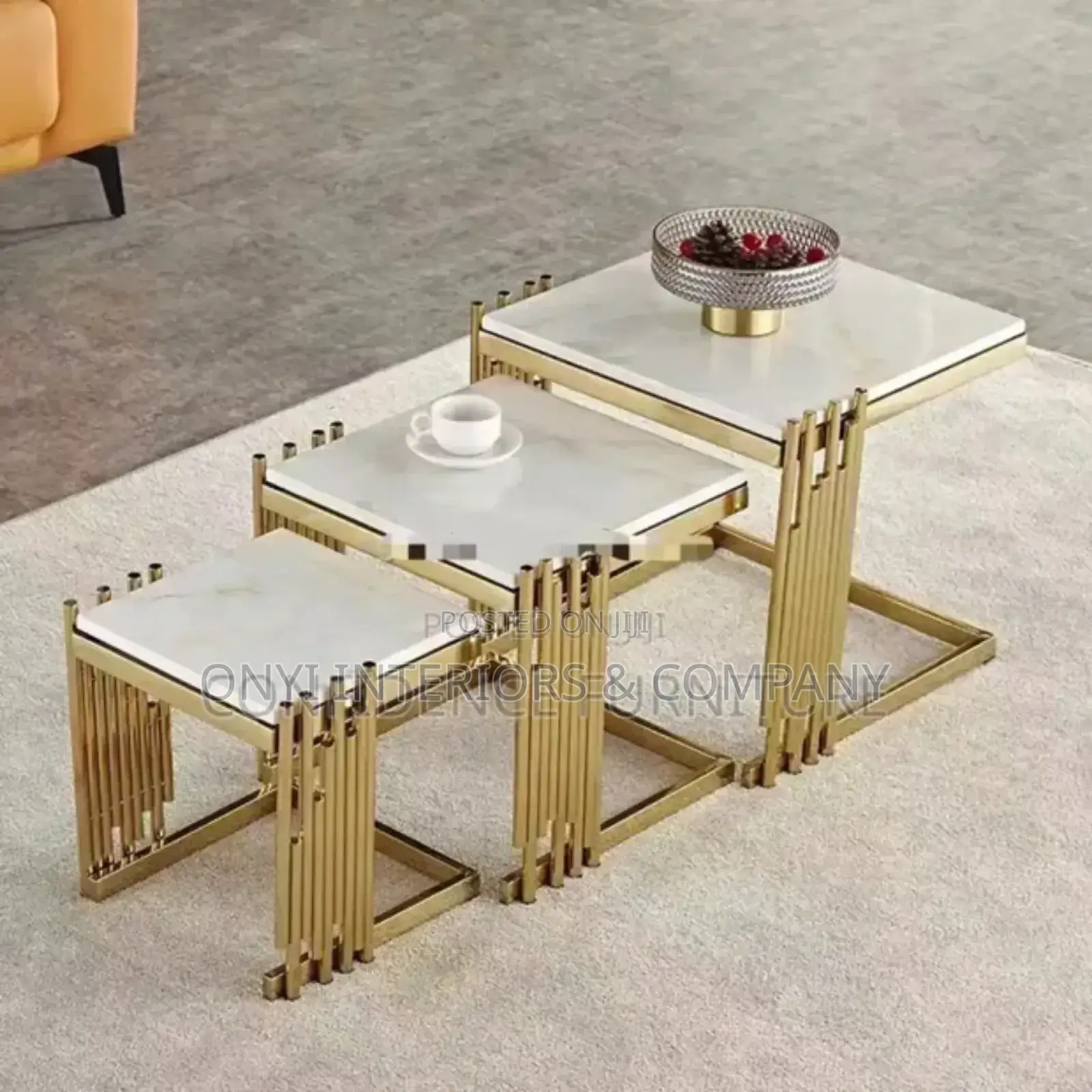 Elegant 3 in 1 Extendable Marble Table