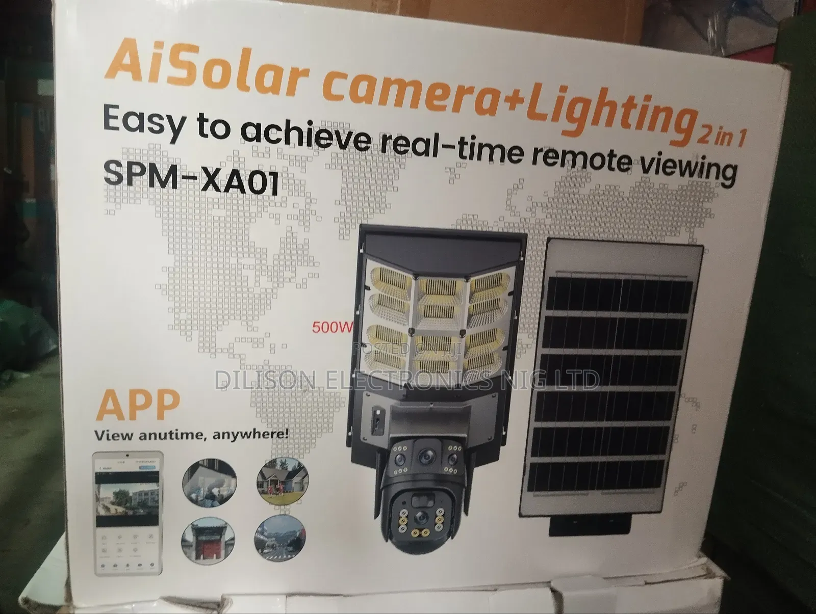 2 In 1 Ai Solar Camera+ Lighting 500w