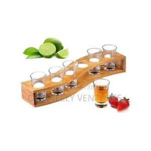 6pcs Tequila Shot Glass and Rack Or