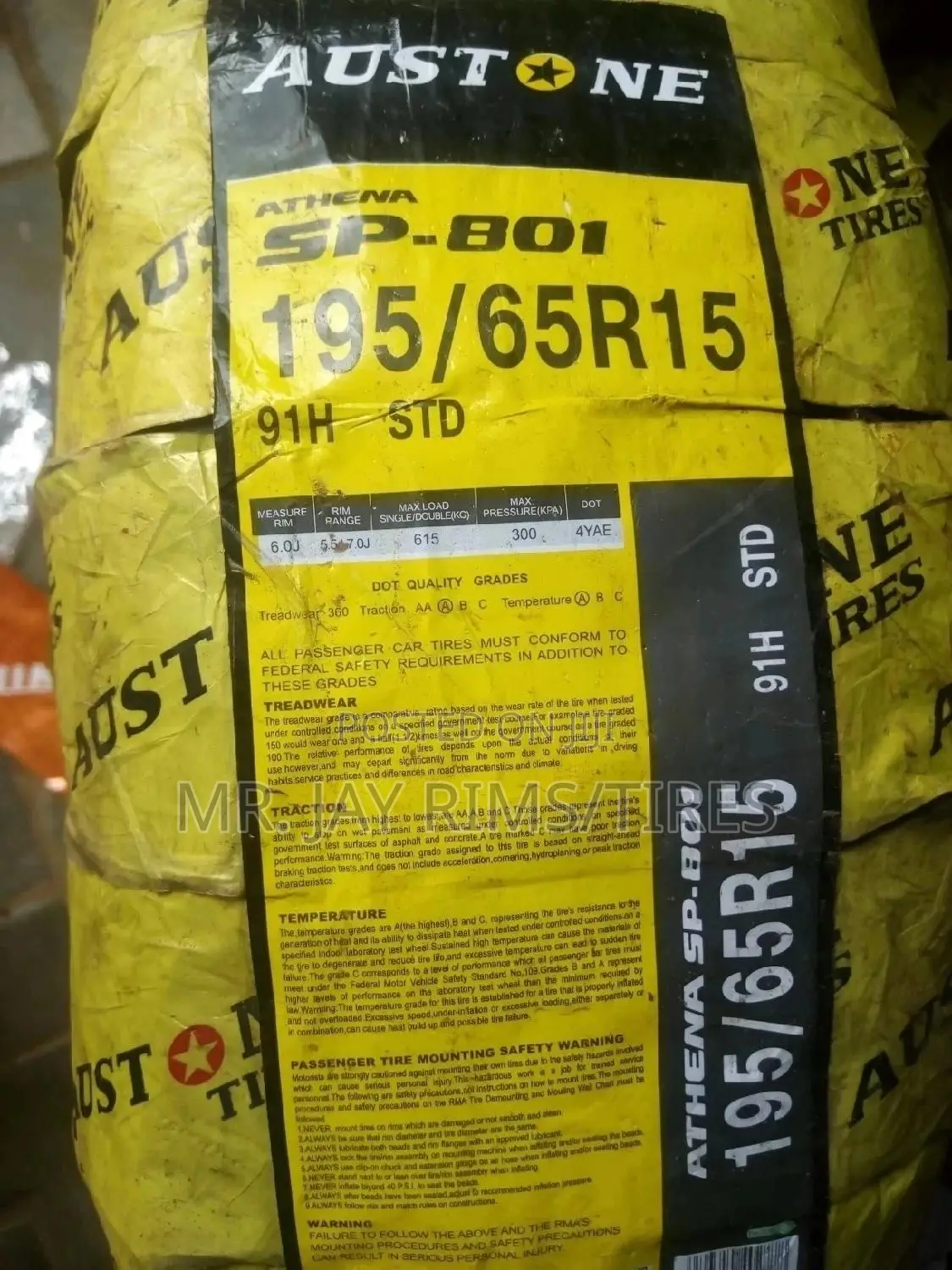 Brand New Austone Tire 195/65r15