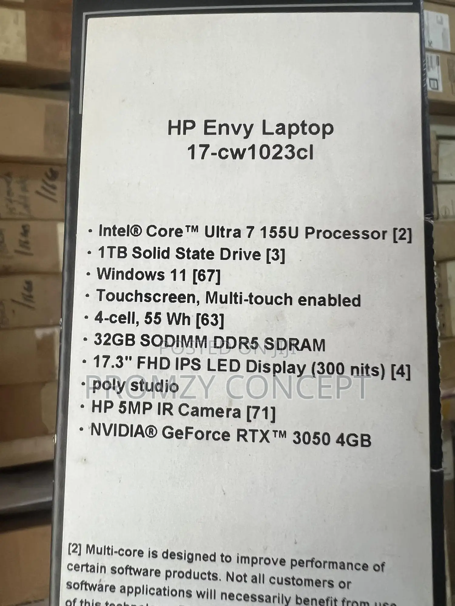 New Laptop HP Envy 17 32GB Intel Core Ultra 7 SSD 1T