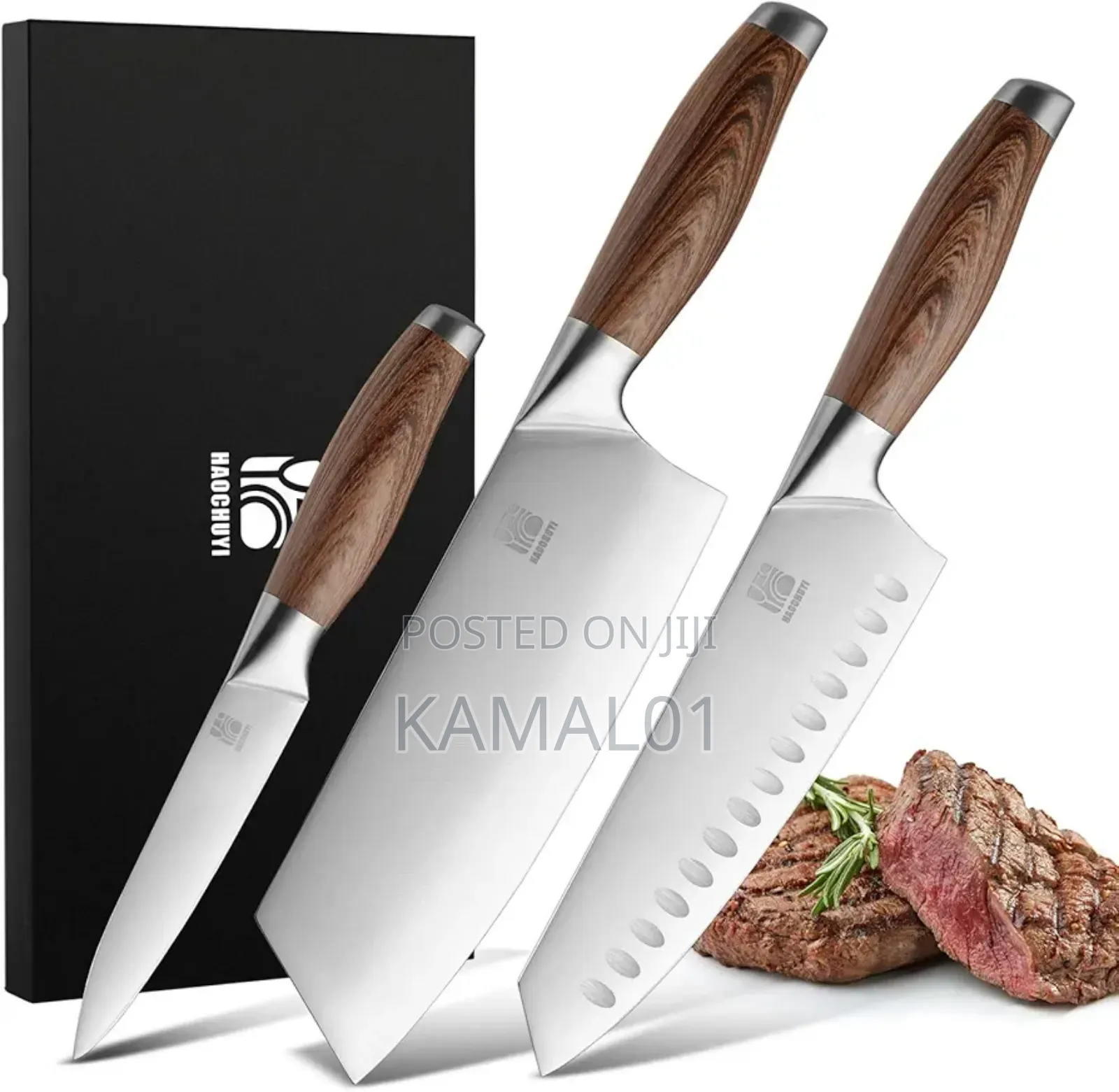 3-Piece Professional Chef Knife Set - Ultra-Sharp Kitchen