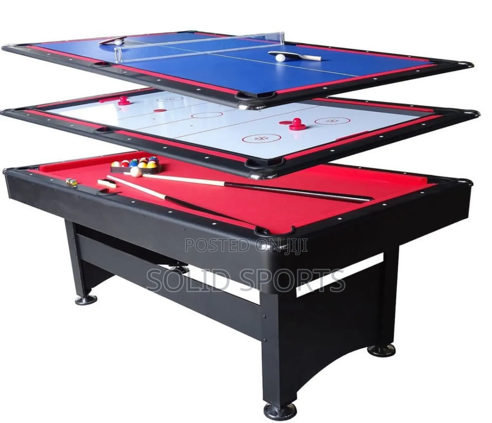 3 in 1 7fit Snooker Board With Air Hockey and 