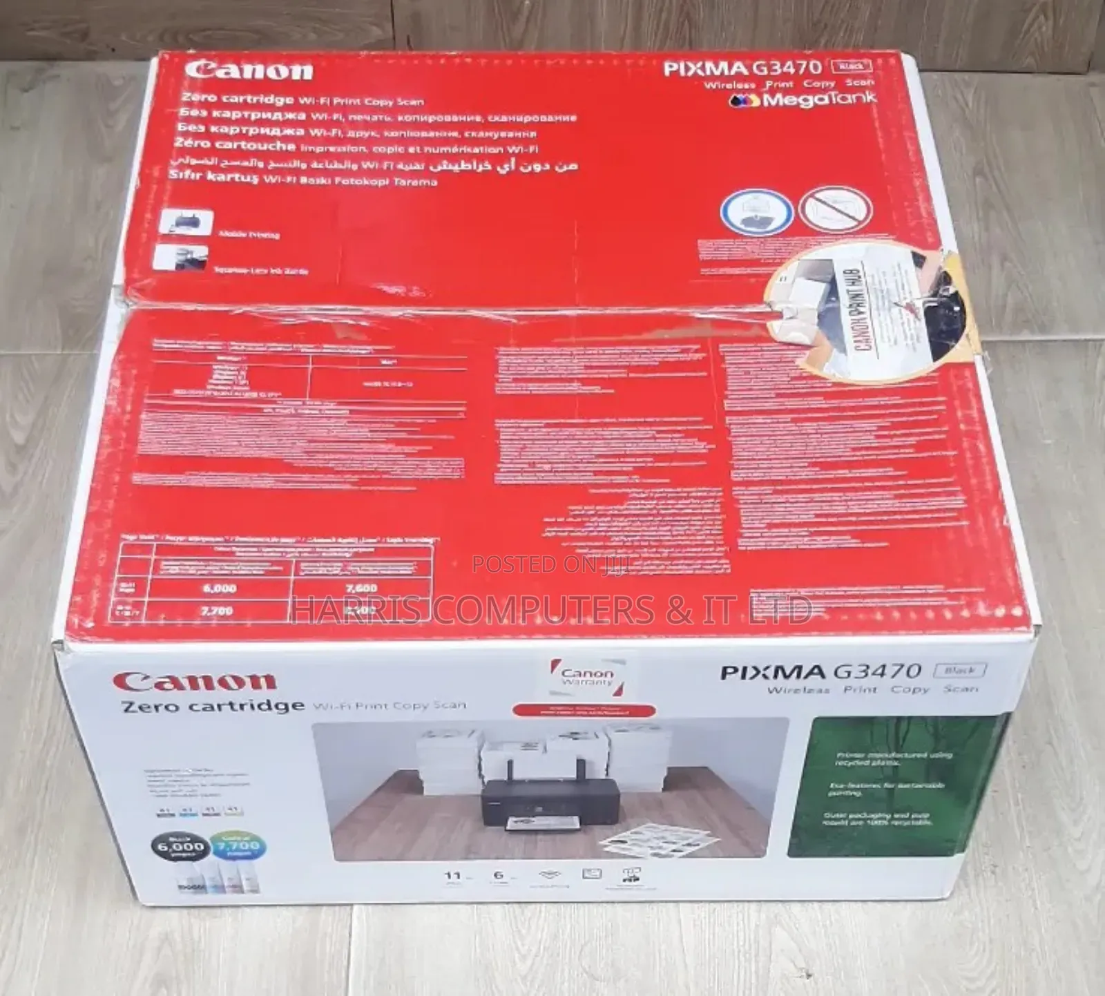 Canon Pixma G3470 Mega Tank Printer, Print, Scan and Copy
