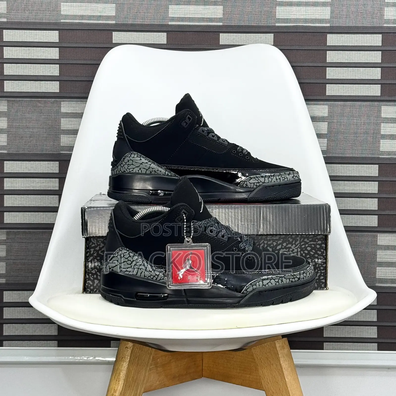 Original Air Jordan 3 Retro Og Black Cat Sneakers