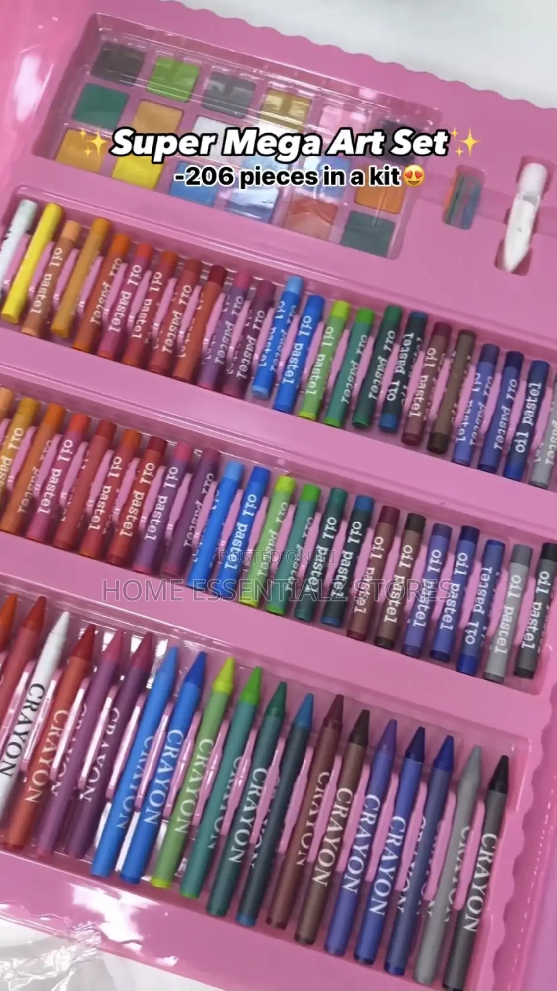 Complete Super Mega Art Set-206 Colors - Children Kids Coloring Set