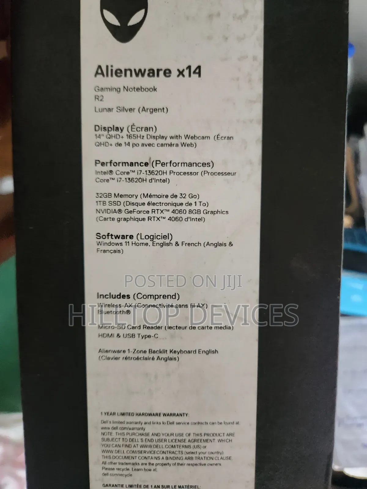 New Laptop Dell Alienware M14X R2 32GB Intel Core I7 SSD 1T