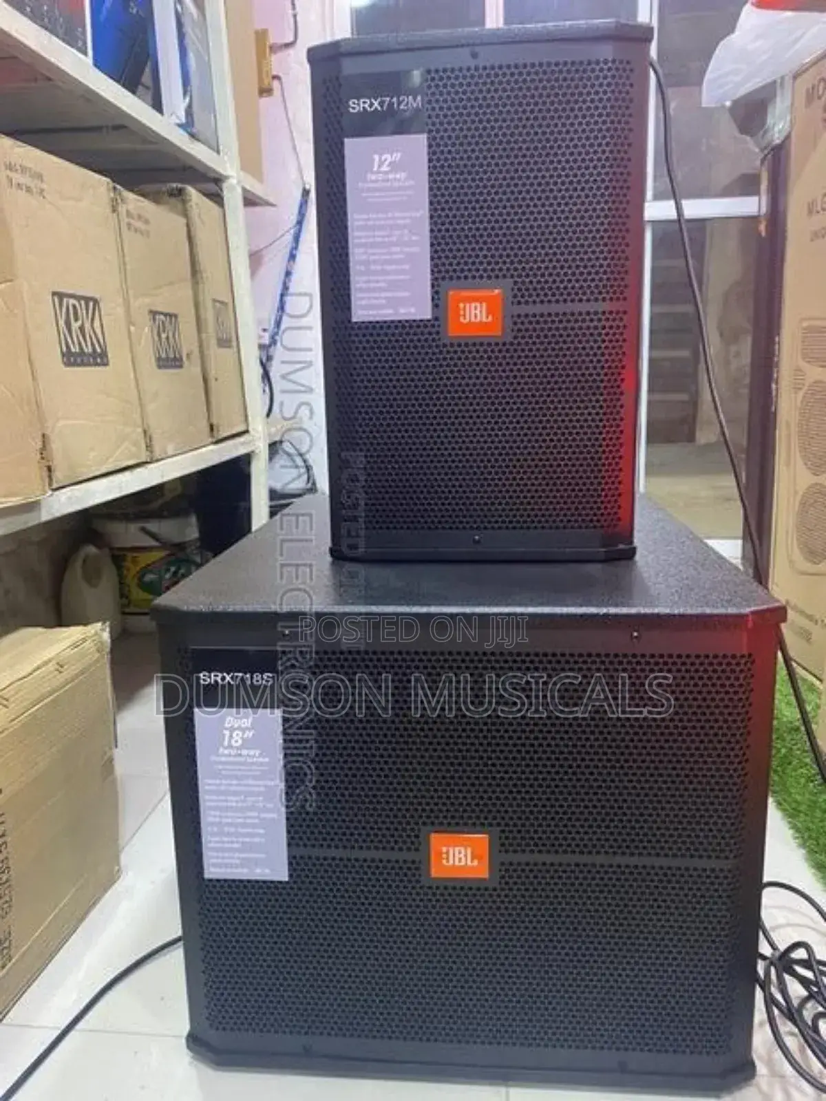 JBL Single Sub and 12 Inches JBL Hanging Speakerbig Magnet