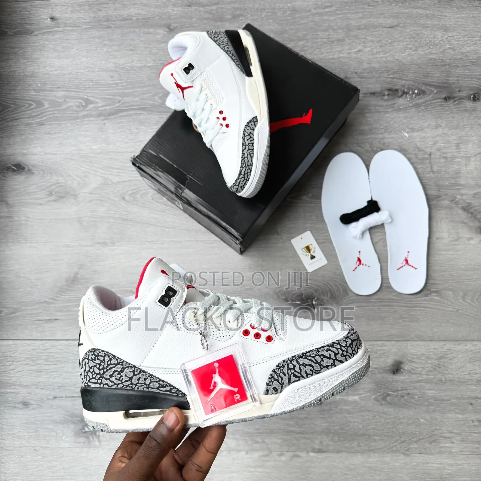 Original Air Jordan 3 Retro Cement Reimagined Sneakers