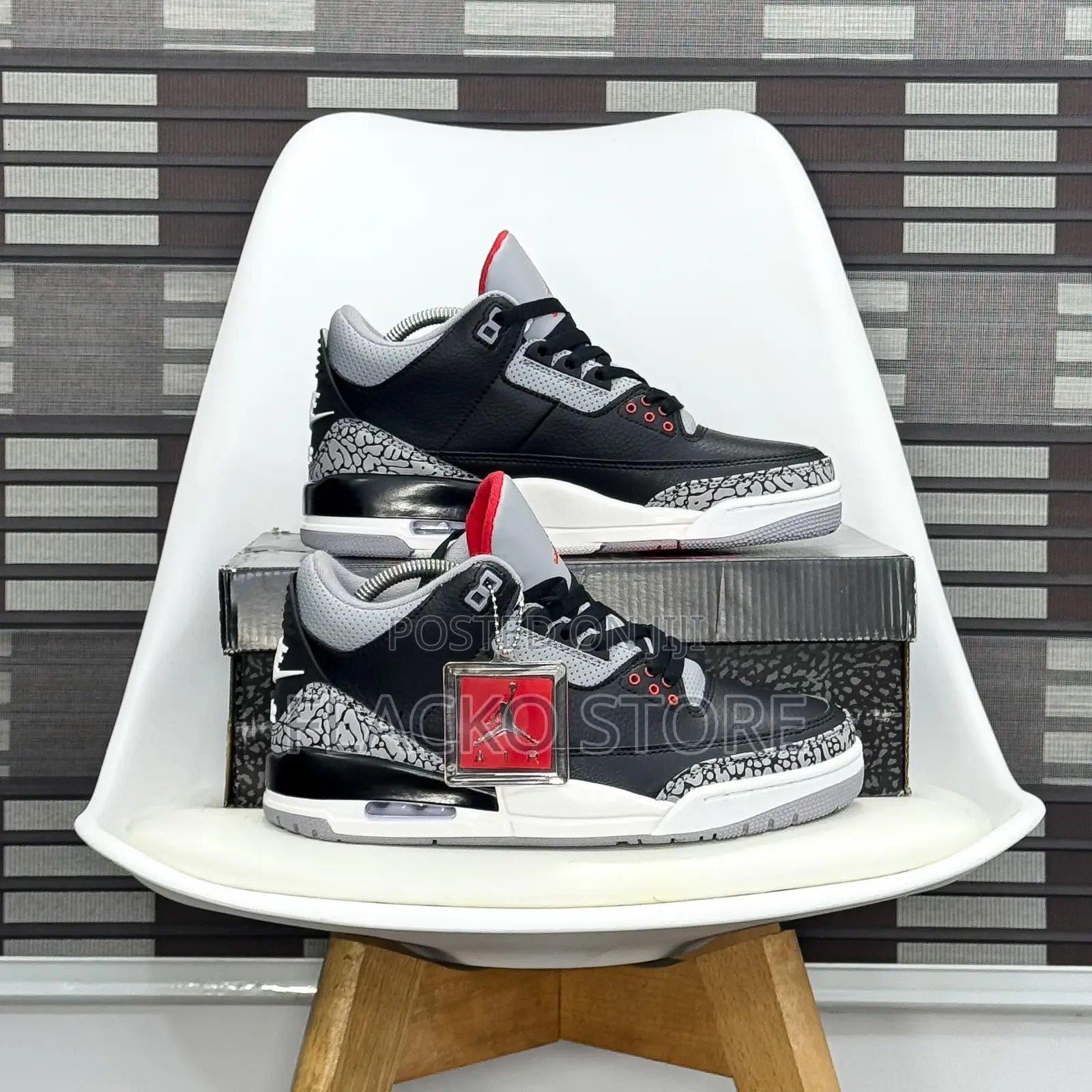 Original Air Jordan 3 Retro Cement Reimagined Sneakers