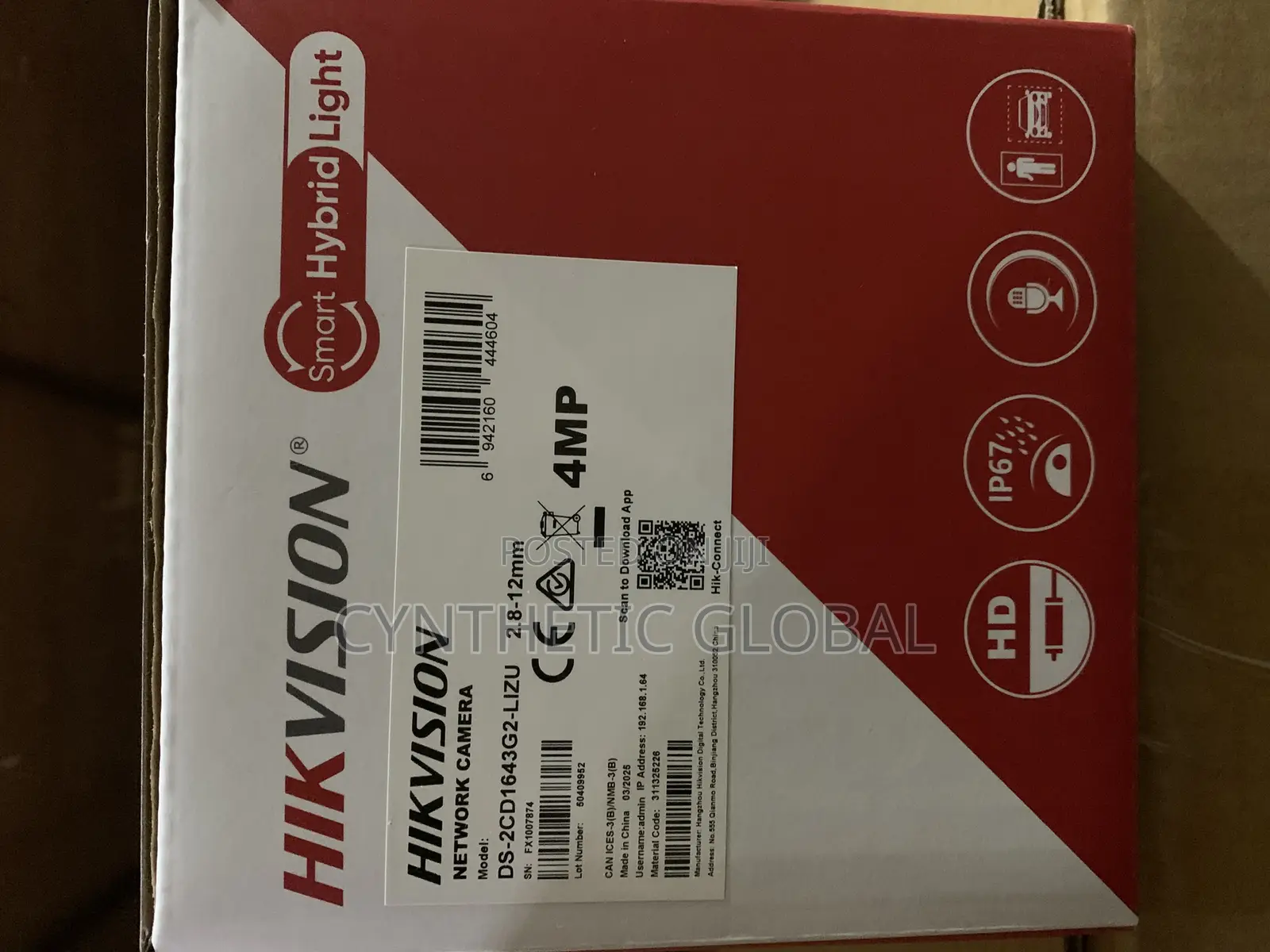 Ds-2cd1643g2-Lizu Hikvision 4mp Ip Varifocal Bullet