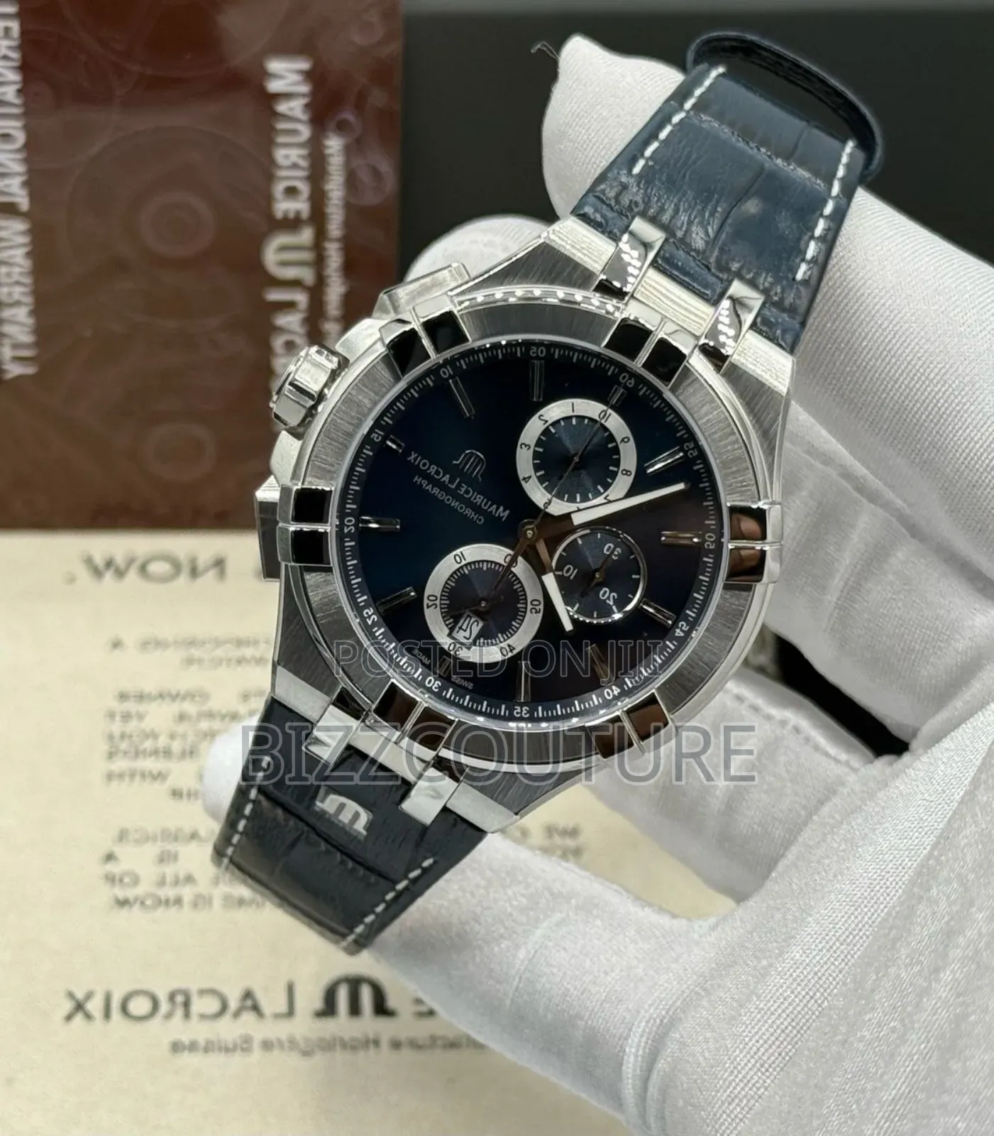 Original Maurice Lacroix Genuine Leather Strap Watch