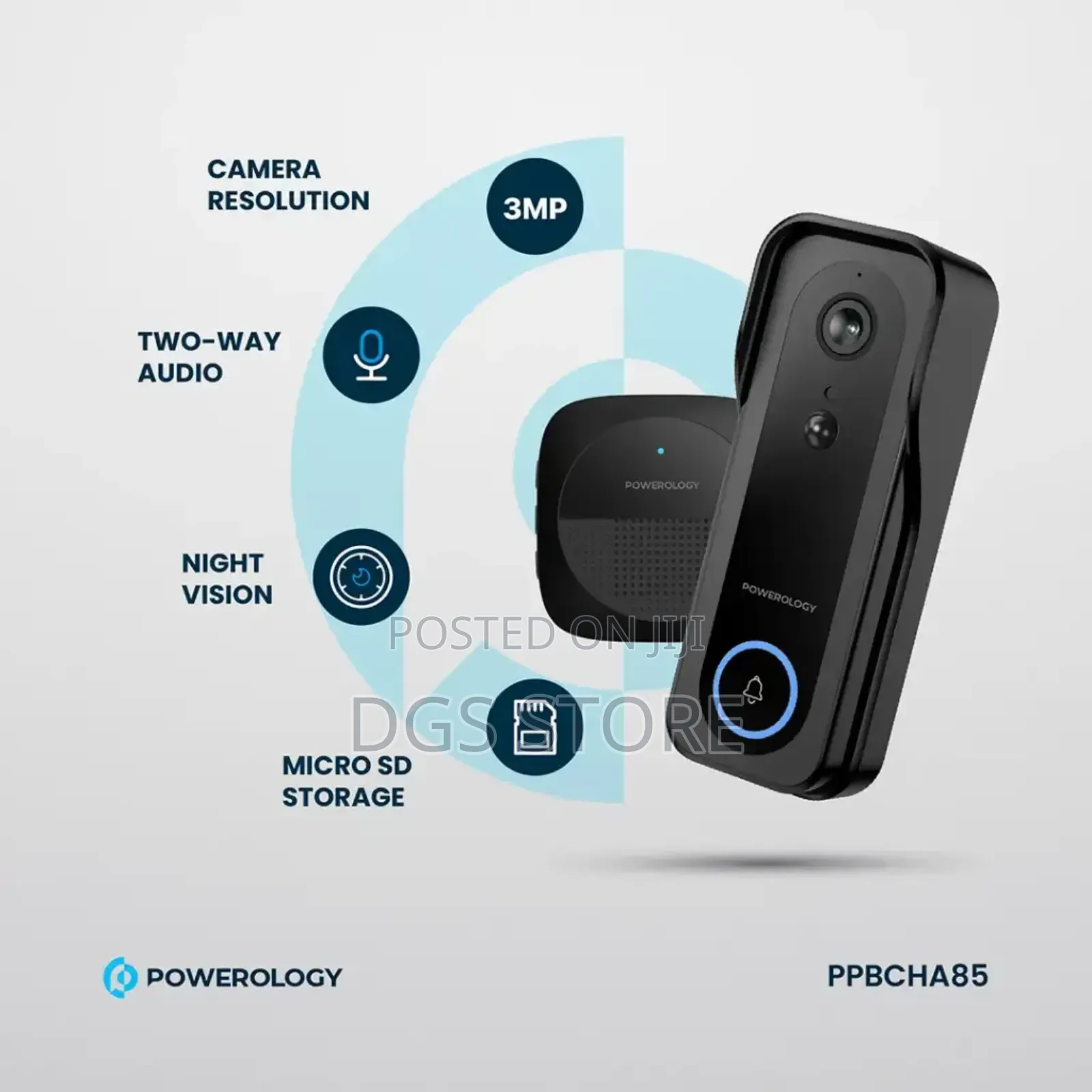 Powerology Pp085 Smart Doorbell Camera