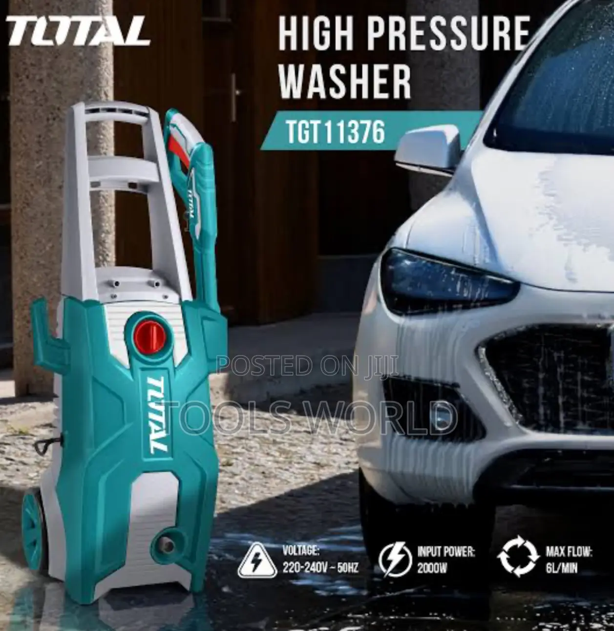 Total High Pressure Washer Tgt11376 – 2000w, 160bar, 6l/Min