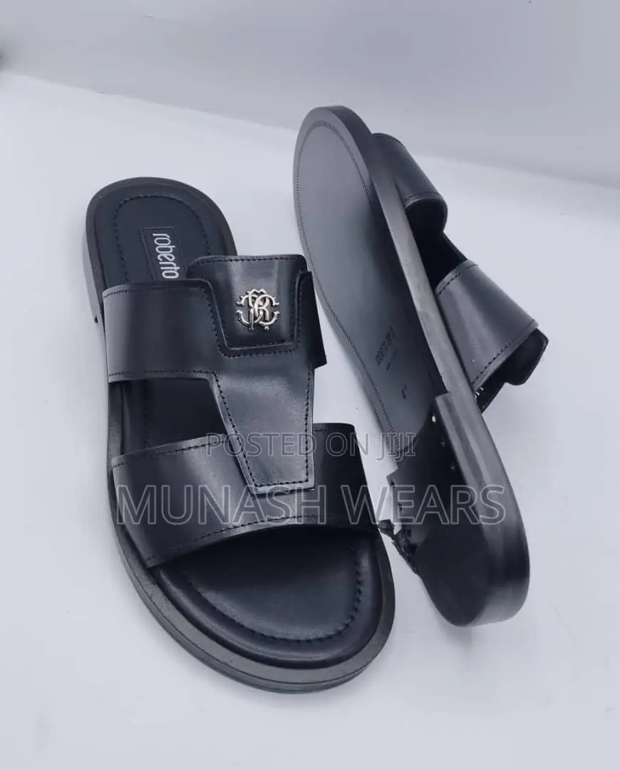 Italian Leather Slipers for Men