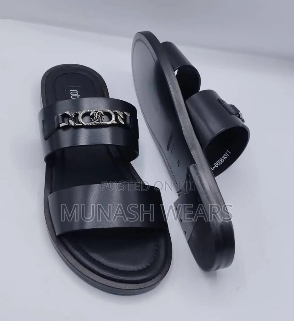 Italian Leather Slipers for Men