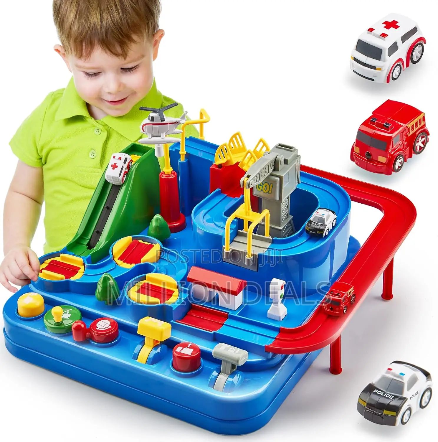 Cubic Fun Kids Preschool Toys Vehicle Playsets for Age 3+