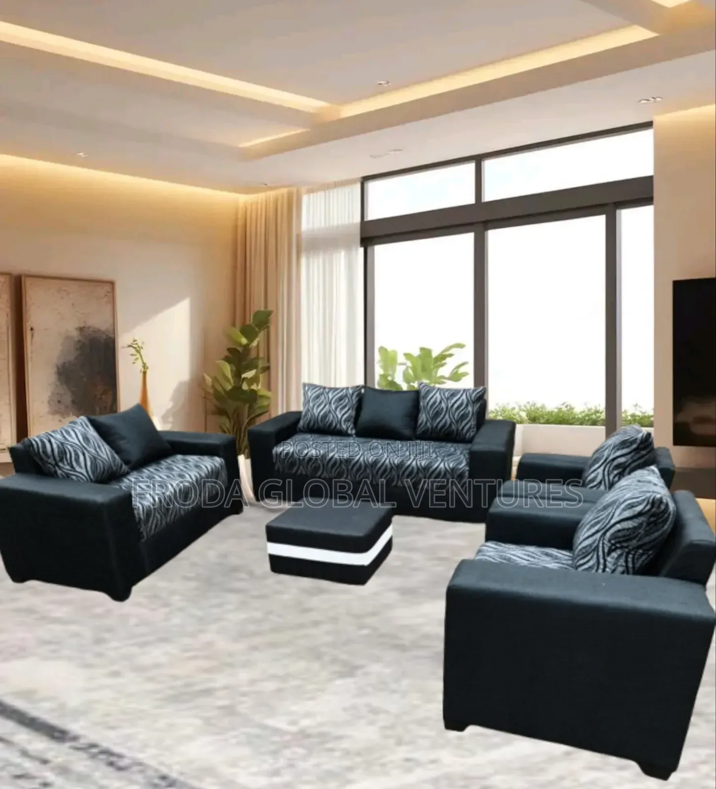 Quality Couch of 7 Seaters Sofa Chairs and Table. Pblfl6