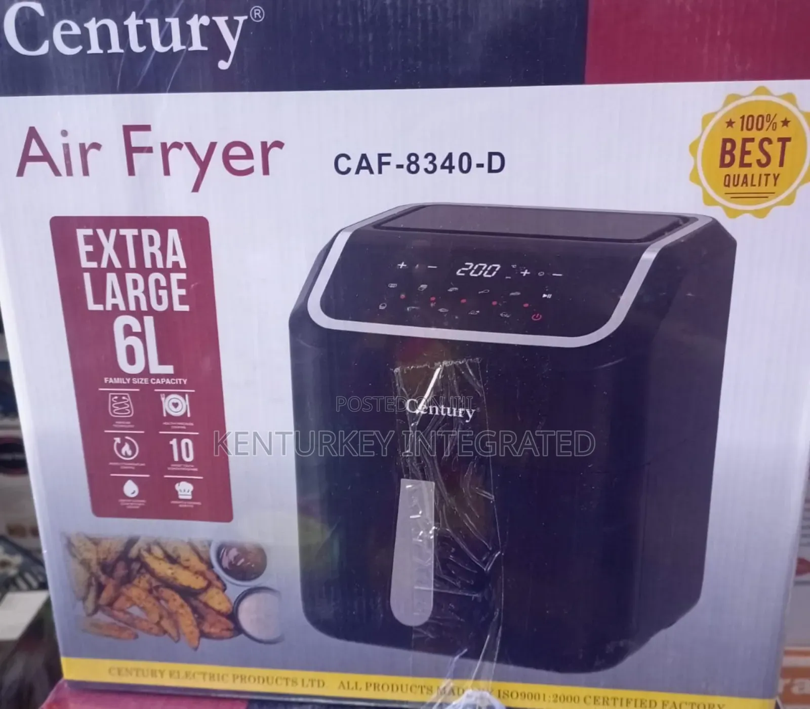 Century Air Fryer Extra Large 6l Capacity Model: Caf-8340-D