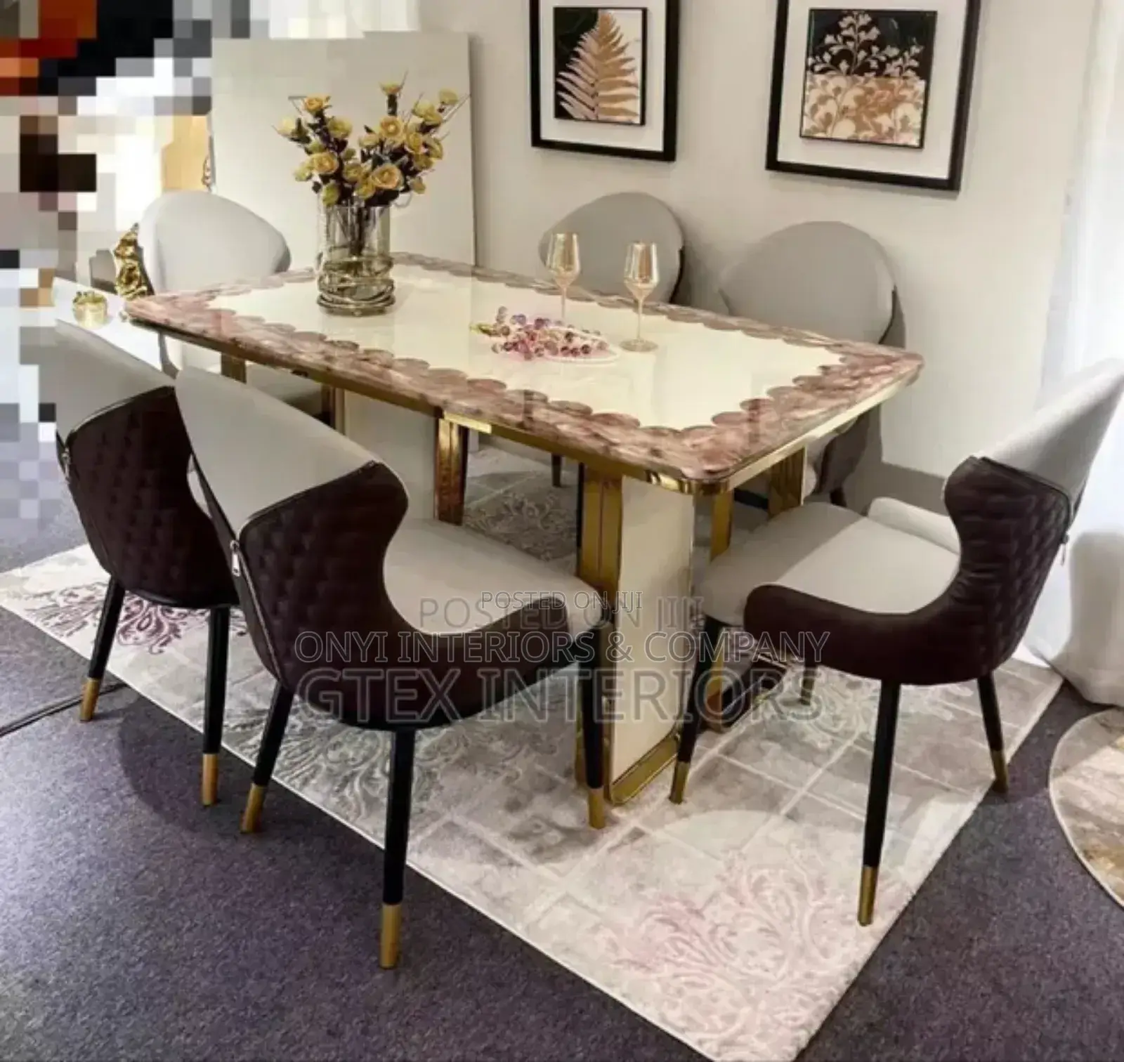 Marble Dining Table With 6 Chairs