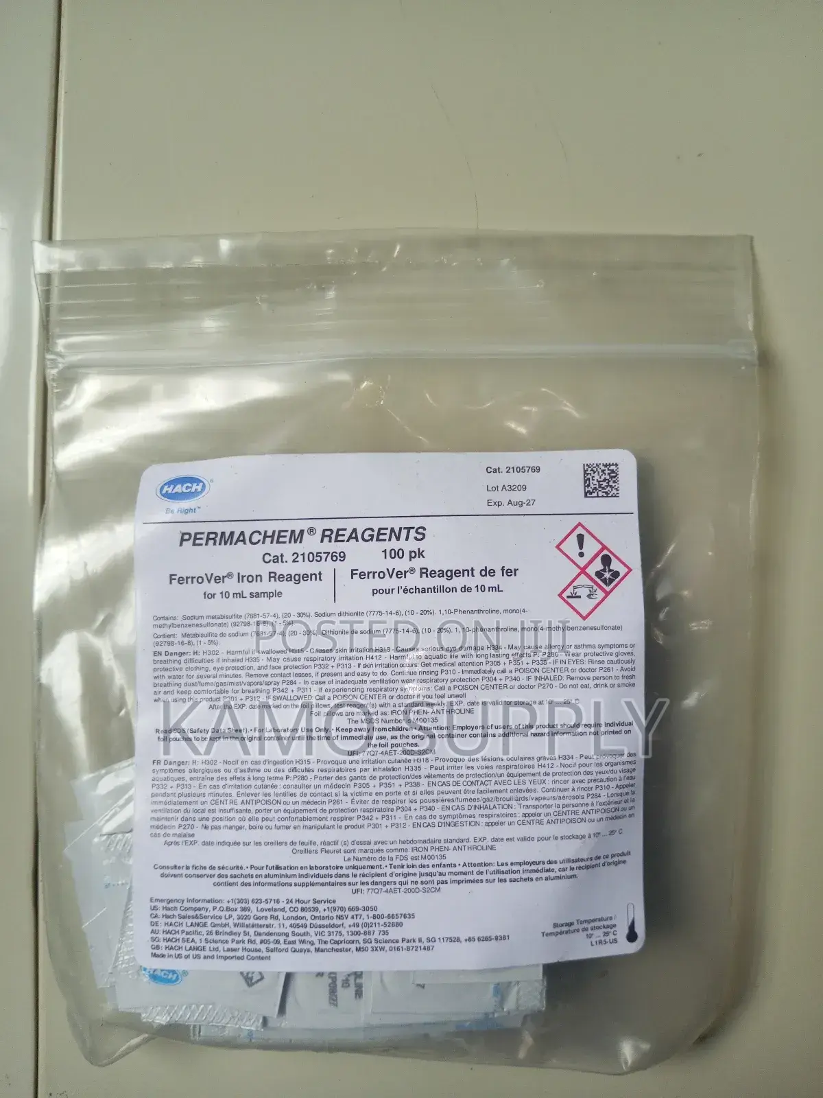 Ferrover Iron Reagent for 10ml Sample Hach
