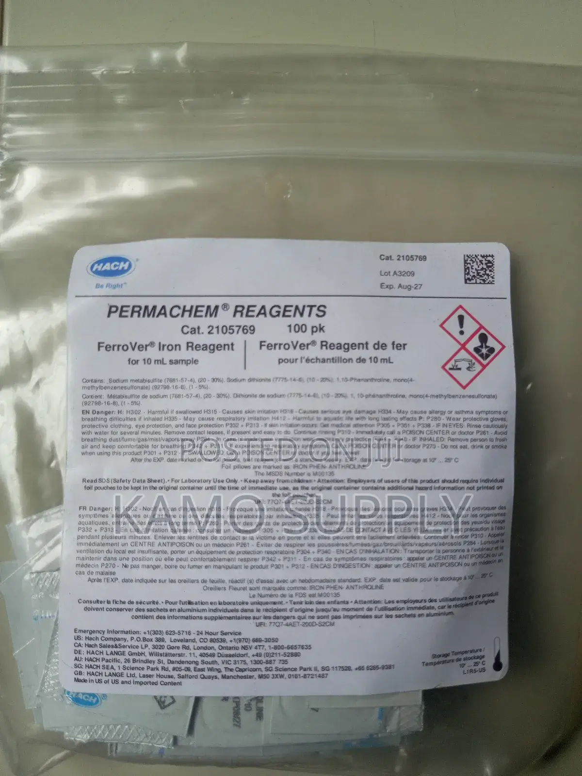 Ferrover Iron Reagent for 10ml Sample Hach