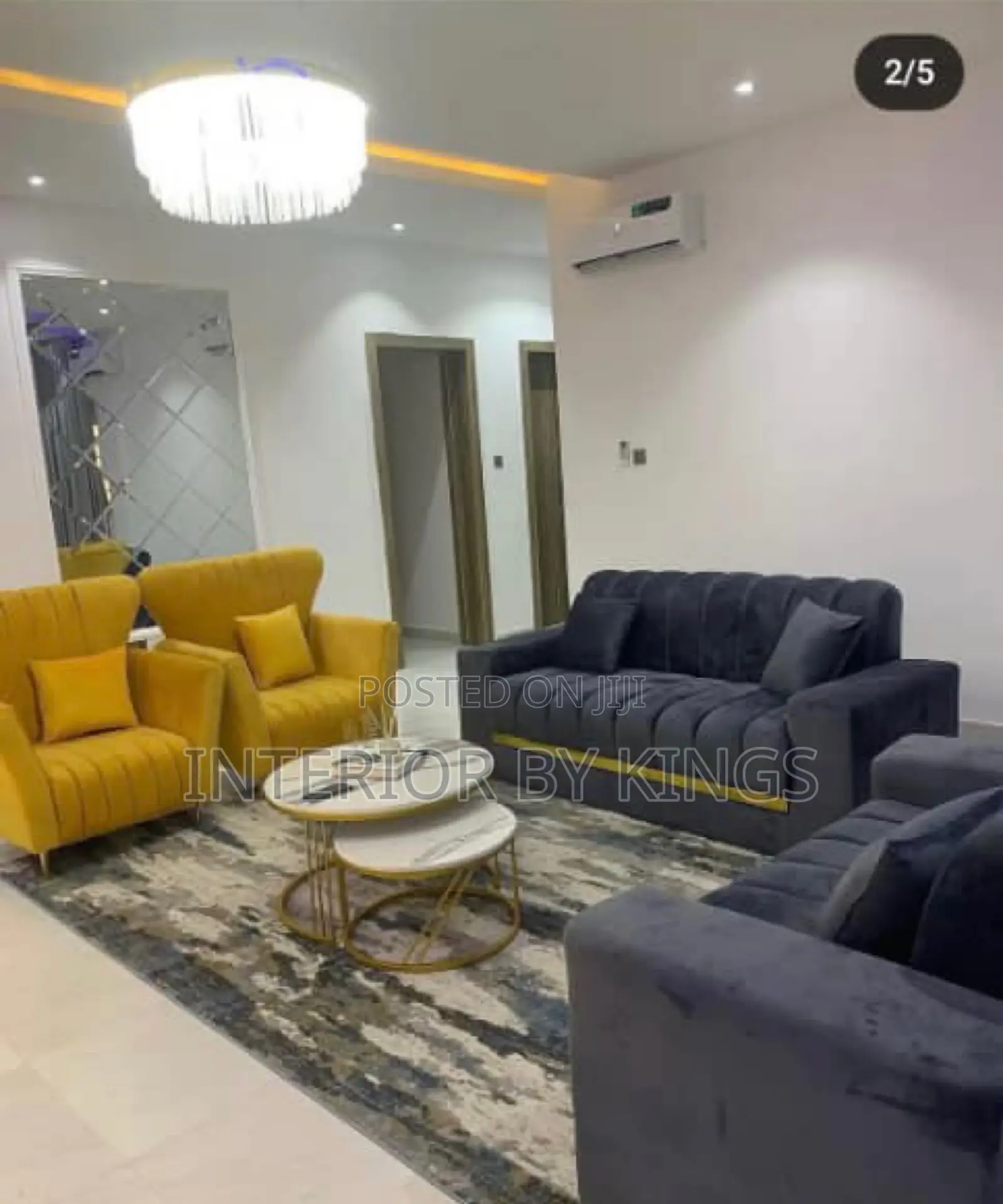 7seater Fabric Sofa With a Center Table Can Come in Colors