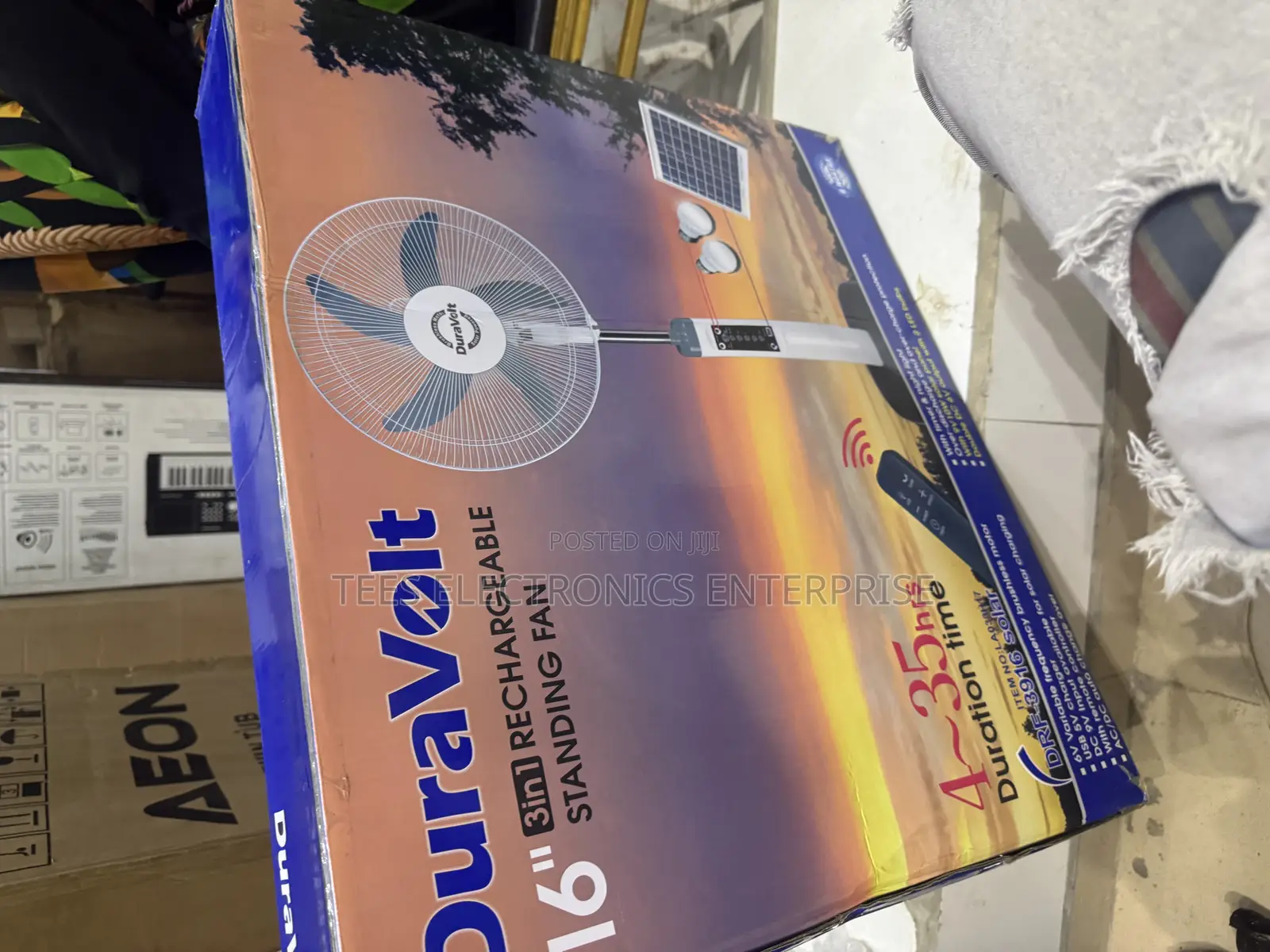 Duravolt 16 Inches 2-in-1 Ac And Dc Fan With Panel And Bulb