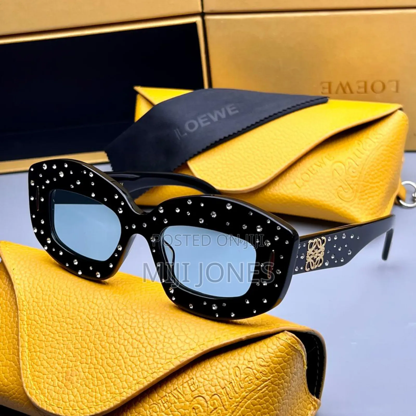 "Loewe Inspired Glitter Sunglasses - Glamorous Style"