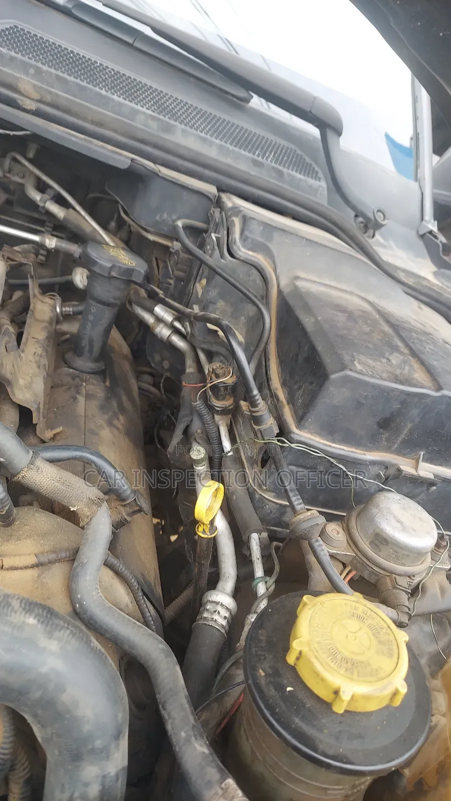 Professional Car Inspection Mechanic With Diagnostic Machine