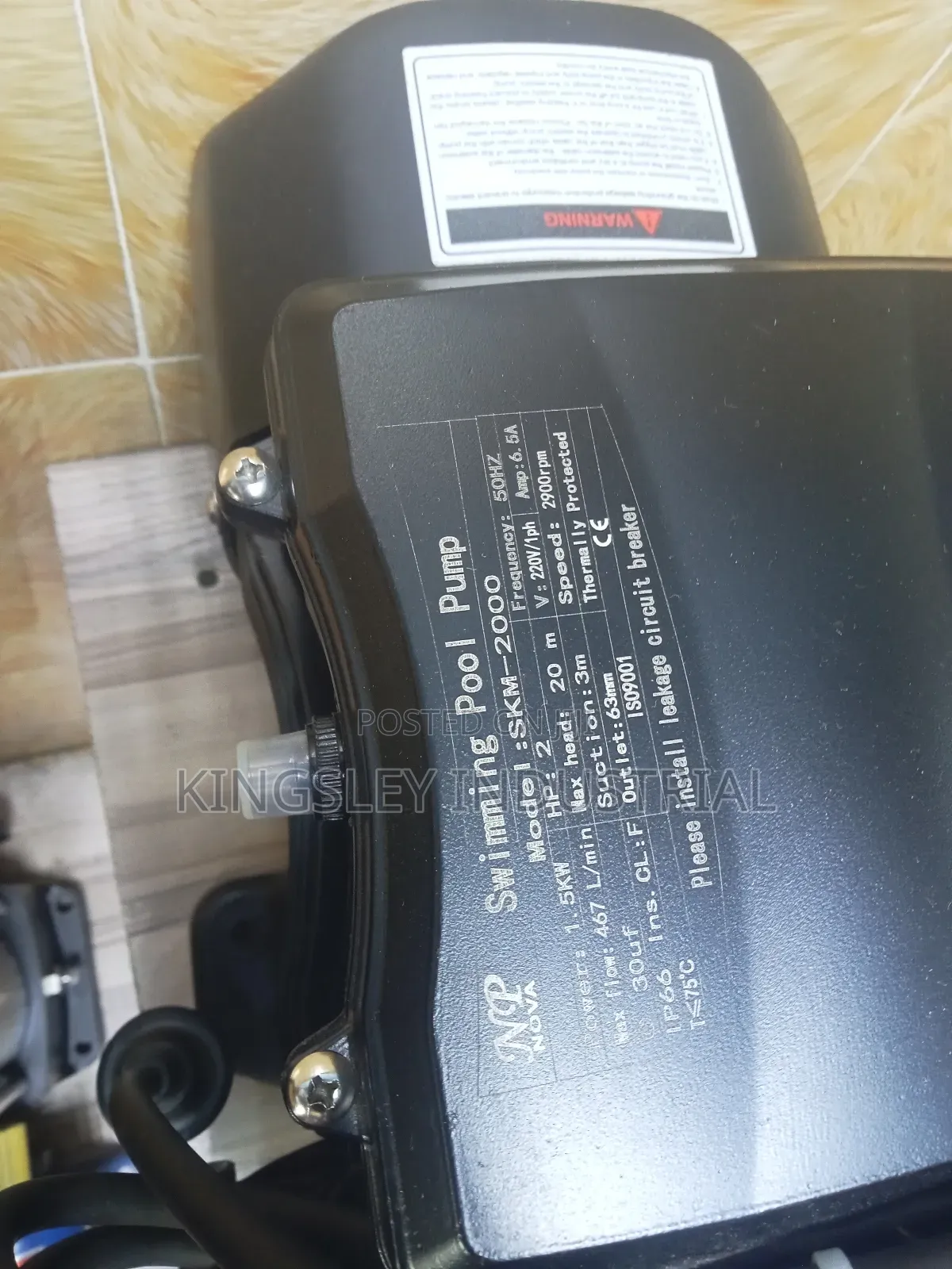 Nova Swimming Pool Water Pump 1.5kw/2hp 2900rpm 220v
