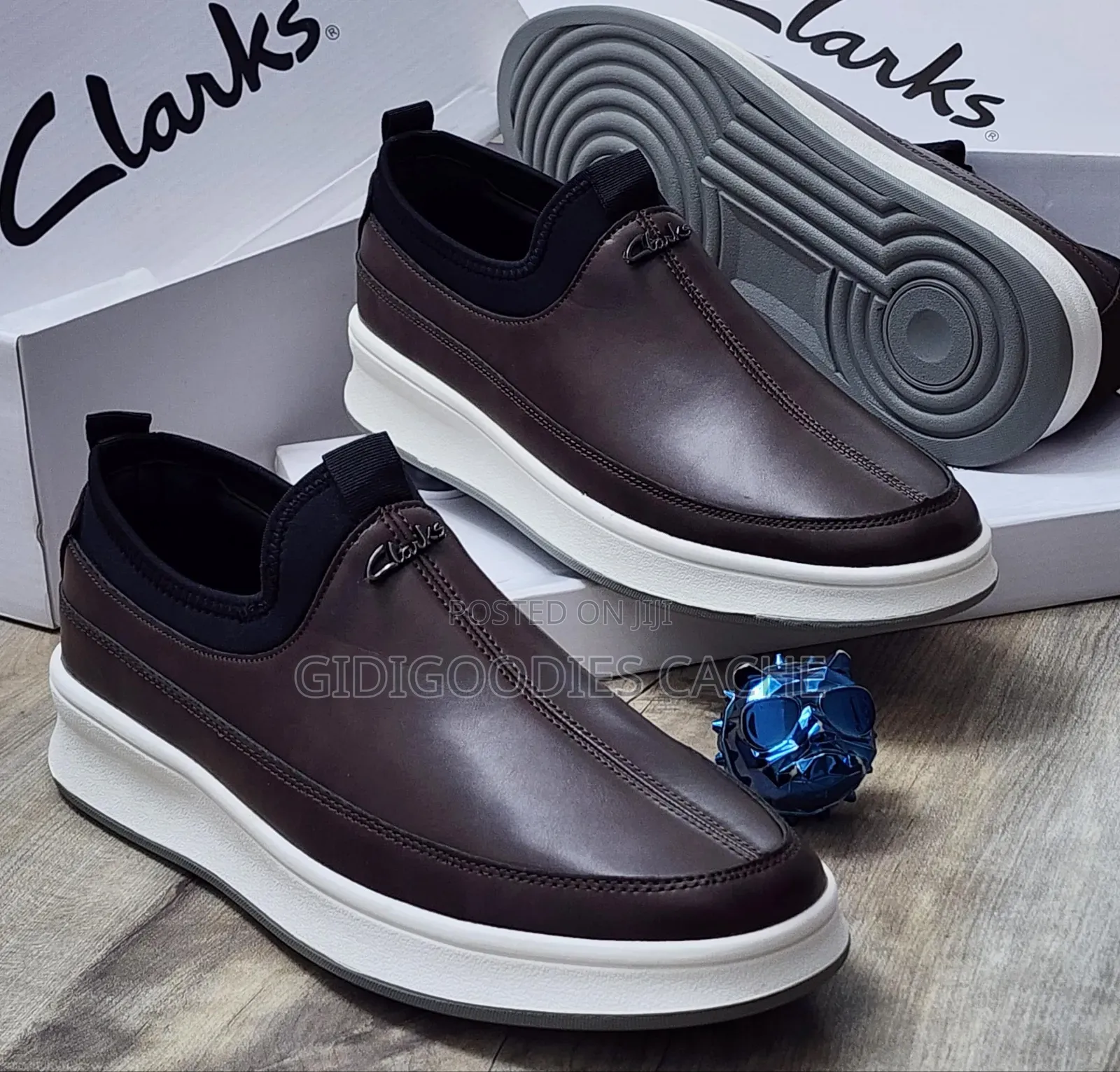 Clarks Flat Shoes Blue/Brown 40-46