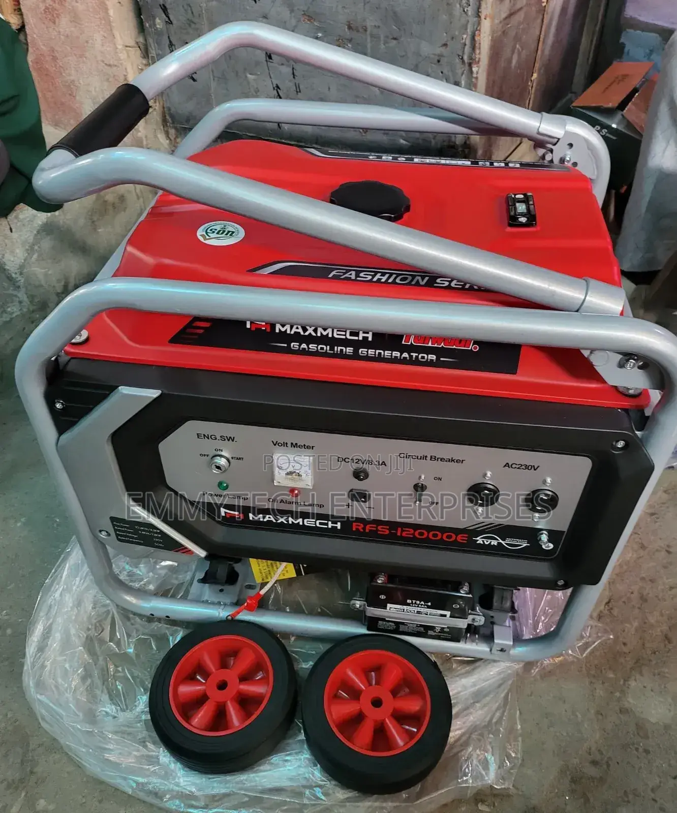 (<>10.5kva)Maxmech Petrol Generator 100%Copper Coil
