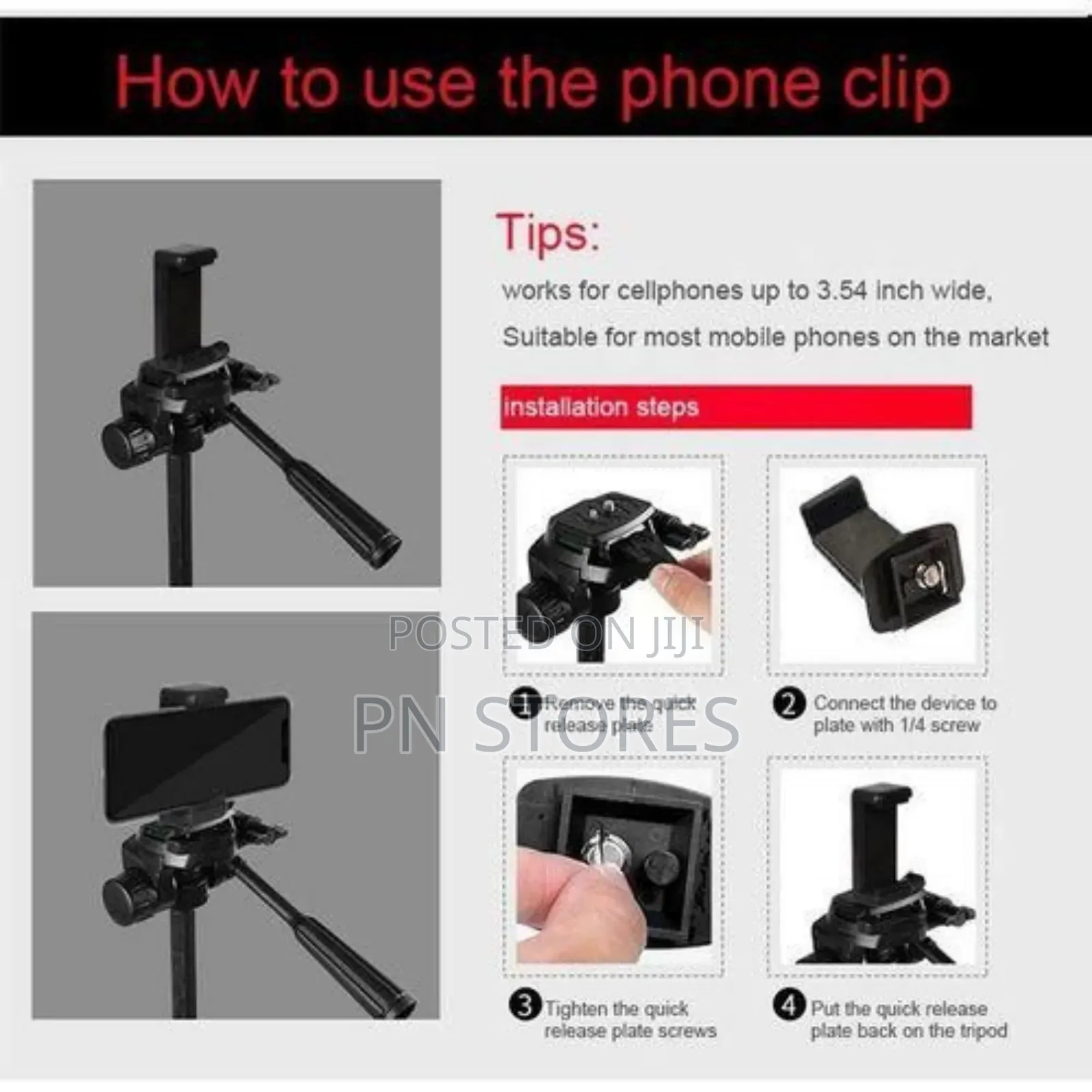 Tripod Stand Selfie Stick Camera Phone Live Streaming Holder