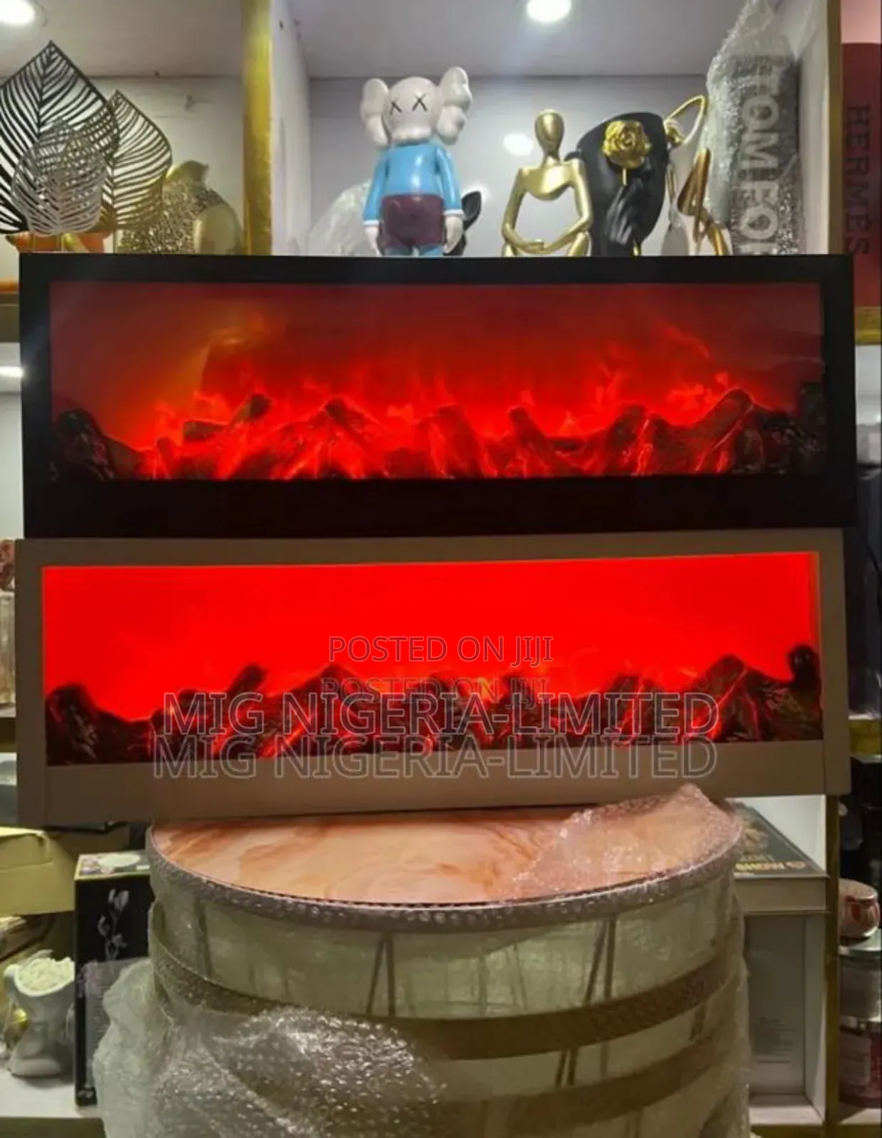 Large Decorative Electric Fireplace Usb Table Decor 120cmx35cm