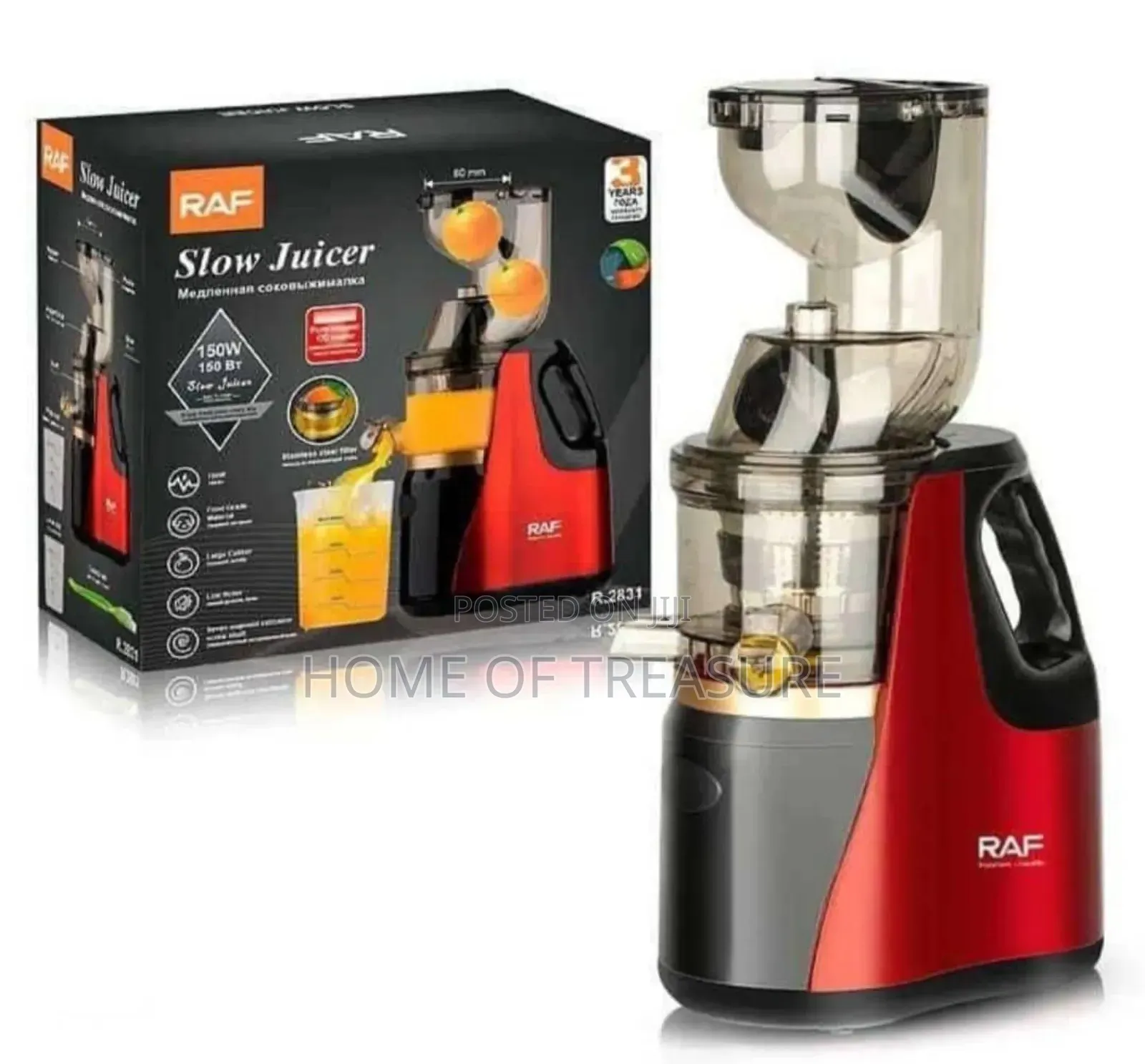 150w Power Raf Electric Slow Juicer Machine Model: R.2831