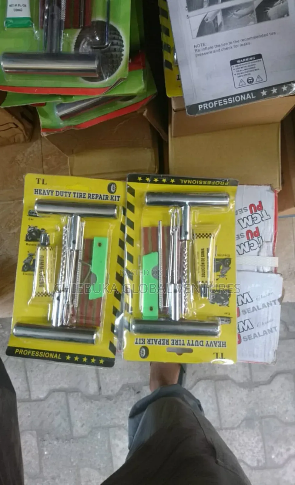 Tubeless Car Tyre Puncture Repair Kit And Patch Fix