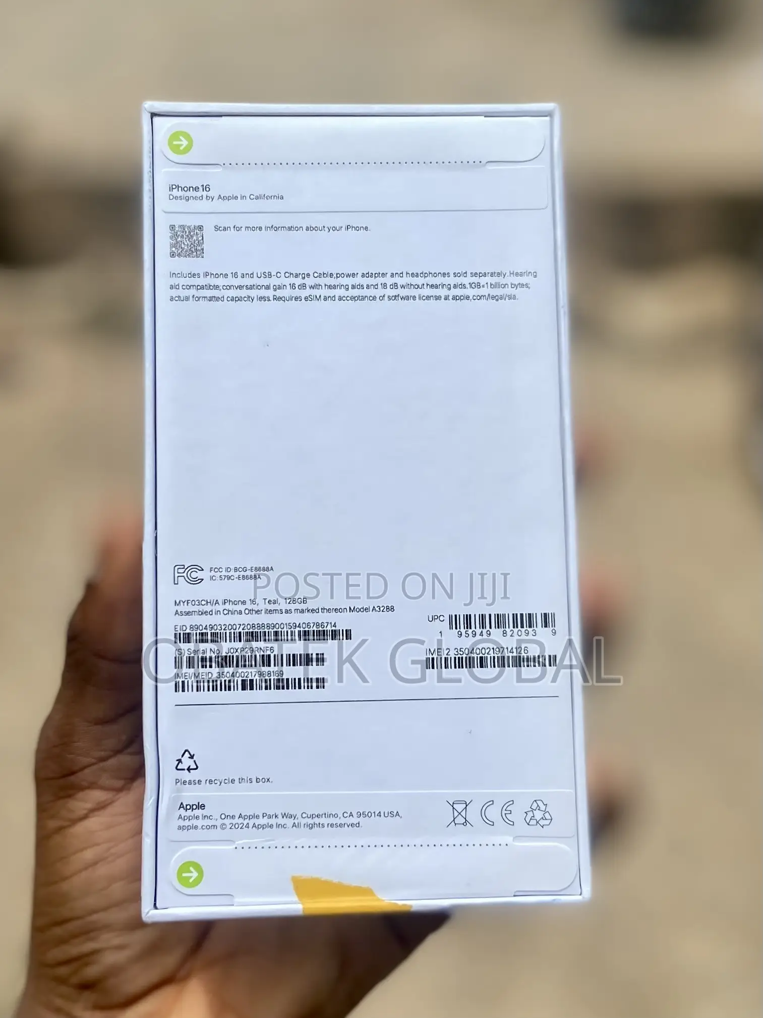 New Apple iPhone 16 128 GB