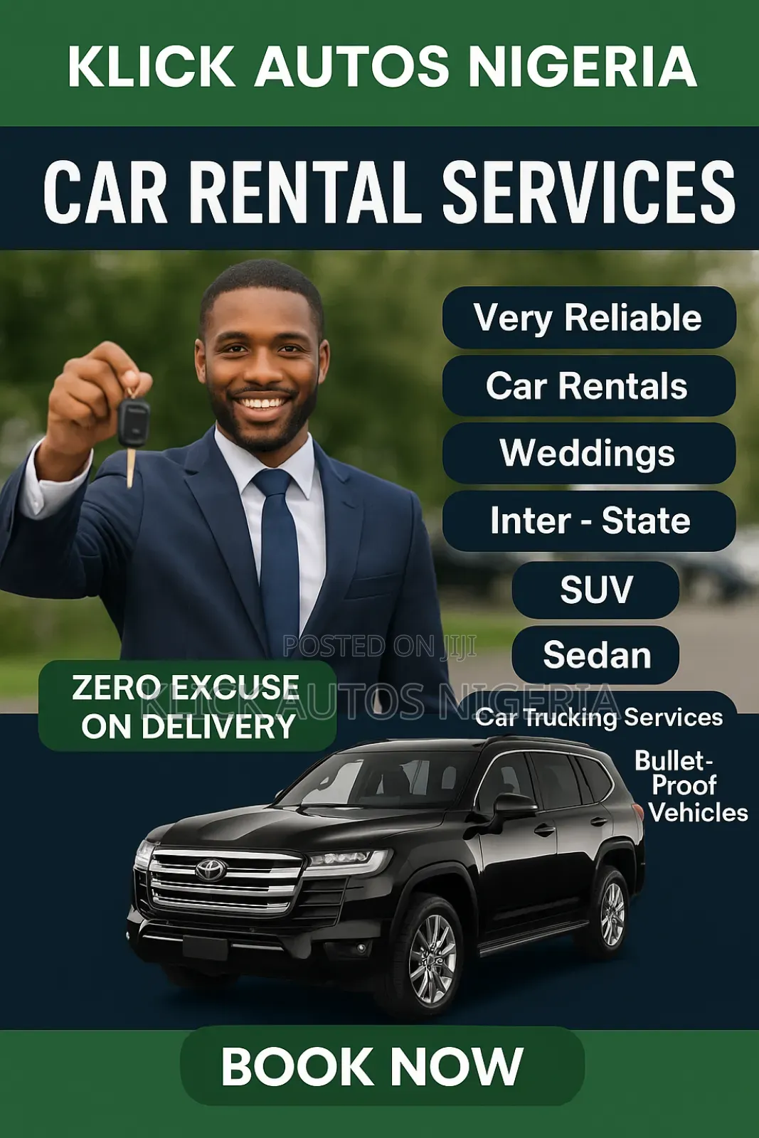 Book Your Sedan, Suv, Bulletproof And Luxury Vehicles