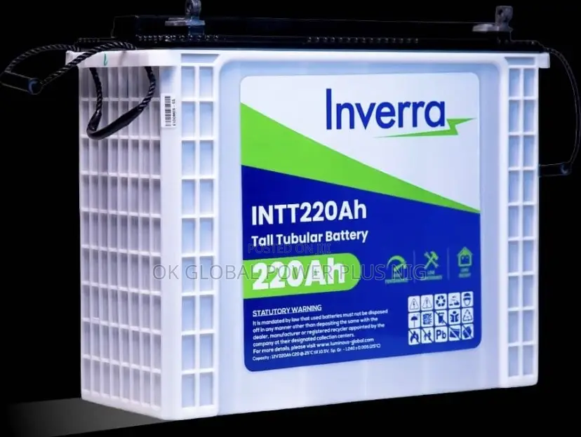 Inverra 220ah Tall Tubular Battery