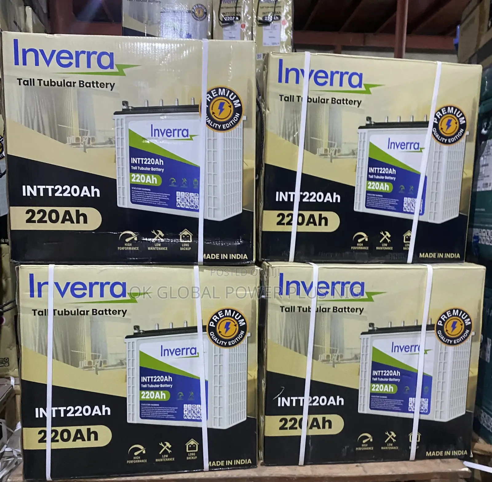 Inverra 220ah Tall Tubular Battery