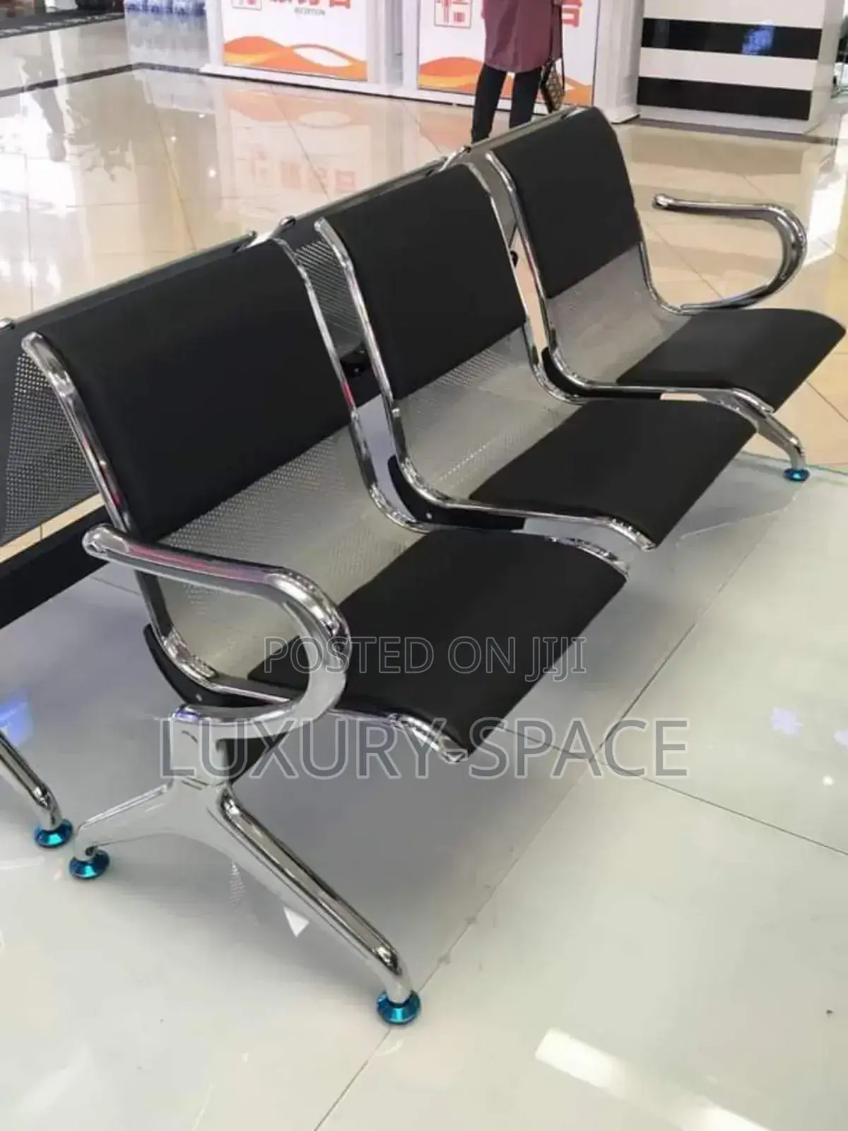 Three Seater Visitors) Airport Chair With Leather