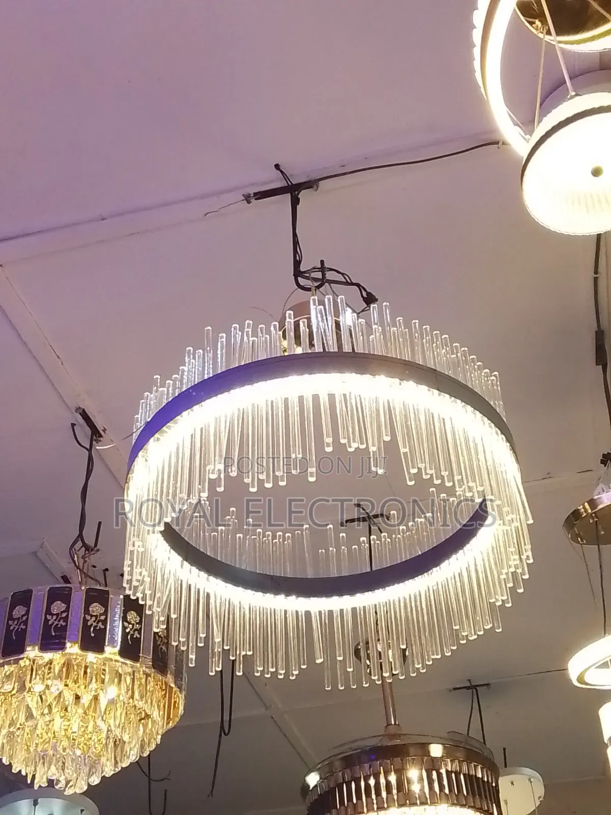 Brand New Modern Tiered Crystal Led Chandelier