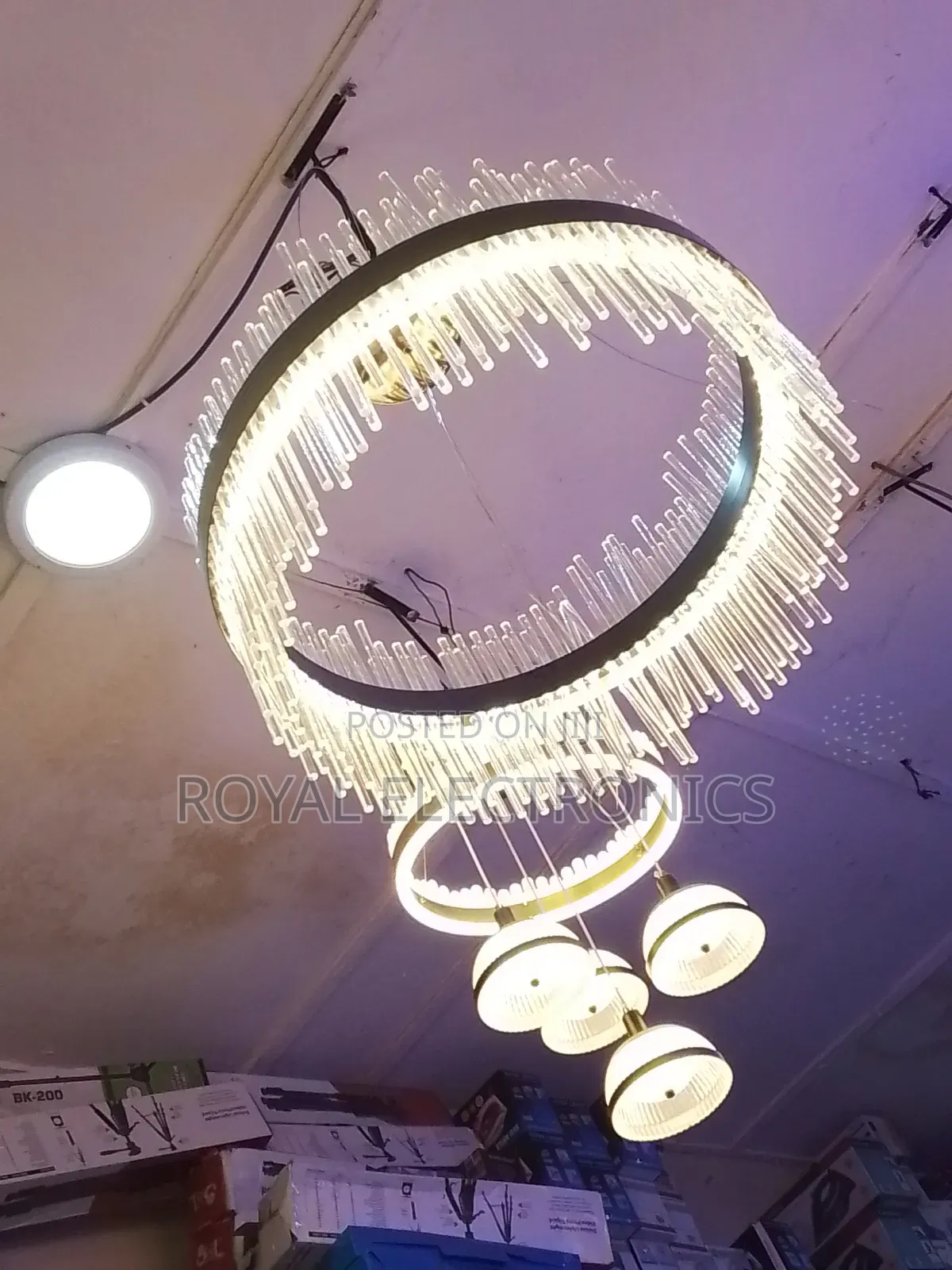 Brand New Modern Tiered Crystal Led Chandelier