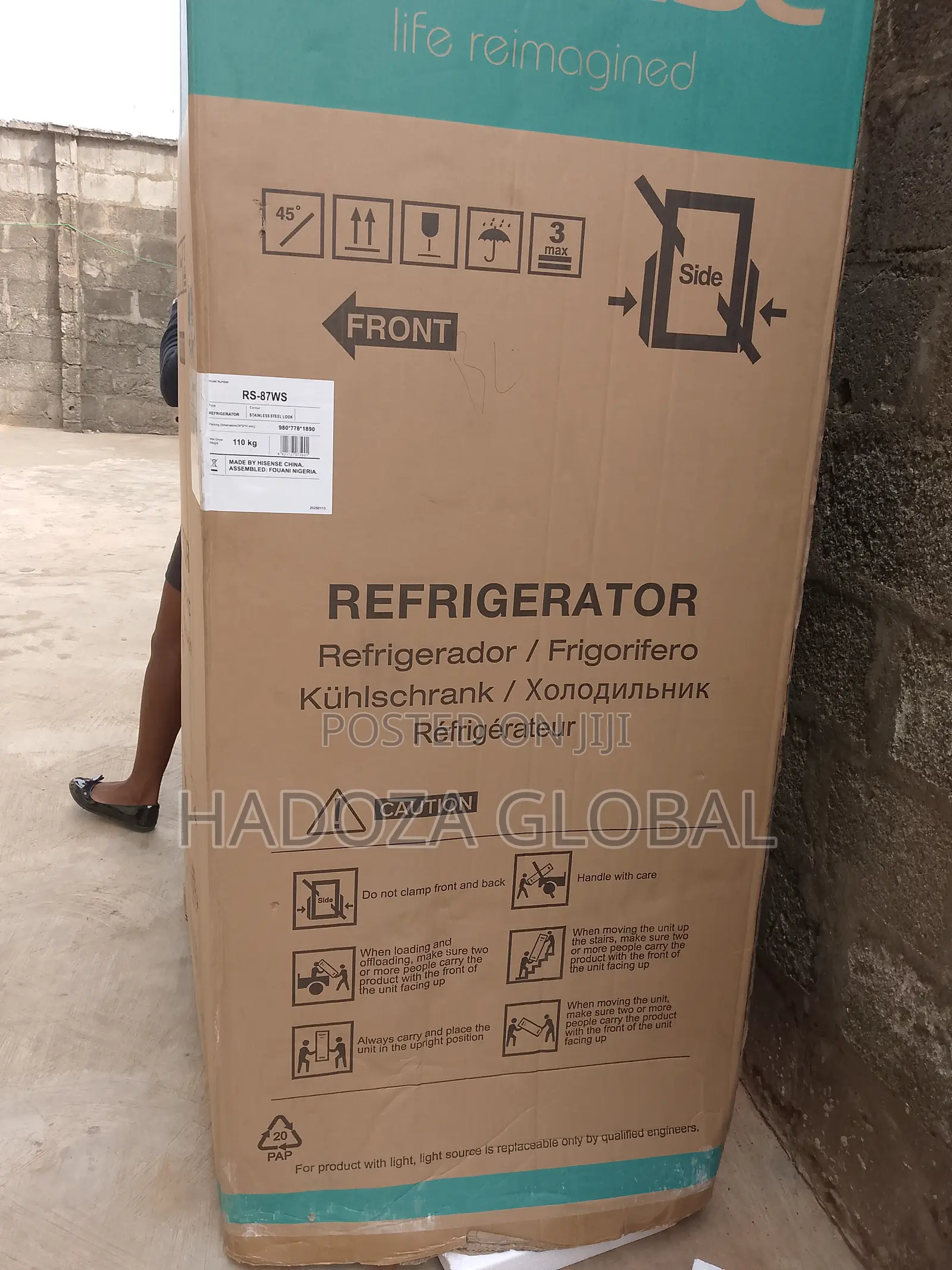 Hisense Dual Door Side-by-side Refrigerator
