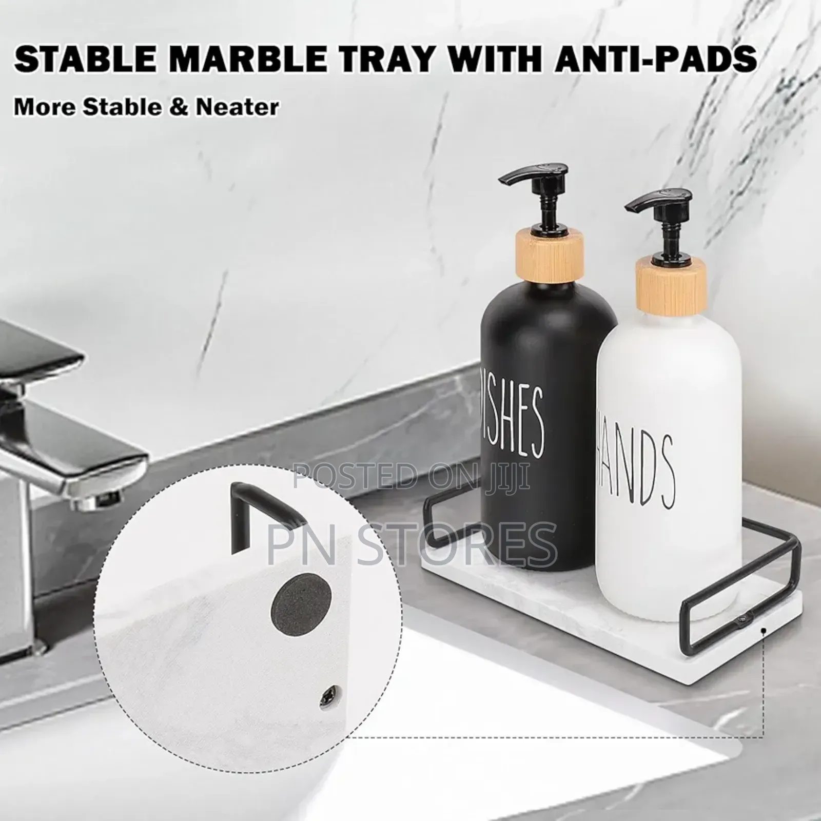 500ml White/Black Hand Soap Dish Soap Dispenser