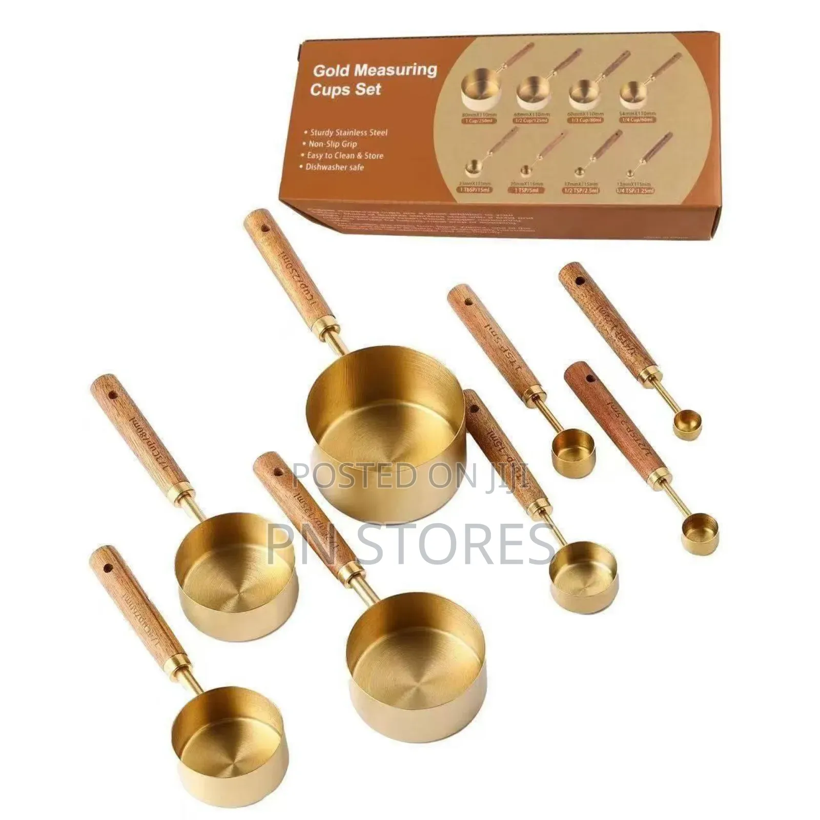 Golden Stainless Steel Measuring Cup